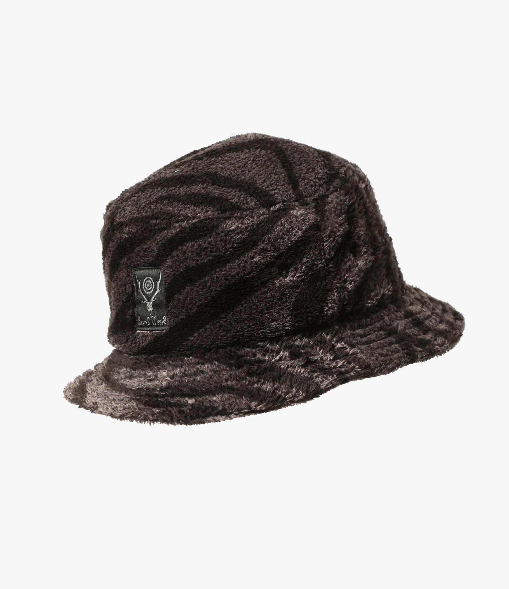 Bucket Hat – Mocha Zebra Stripe Fleece