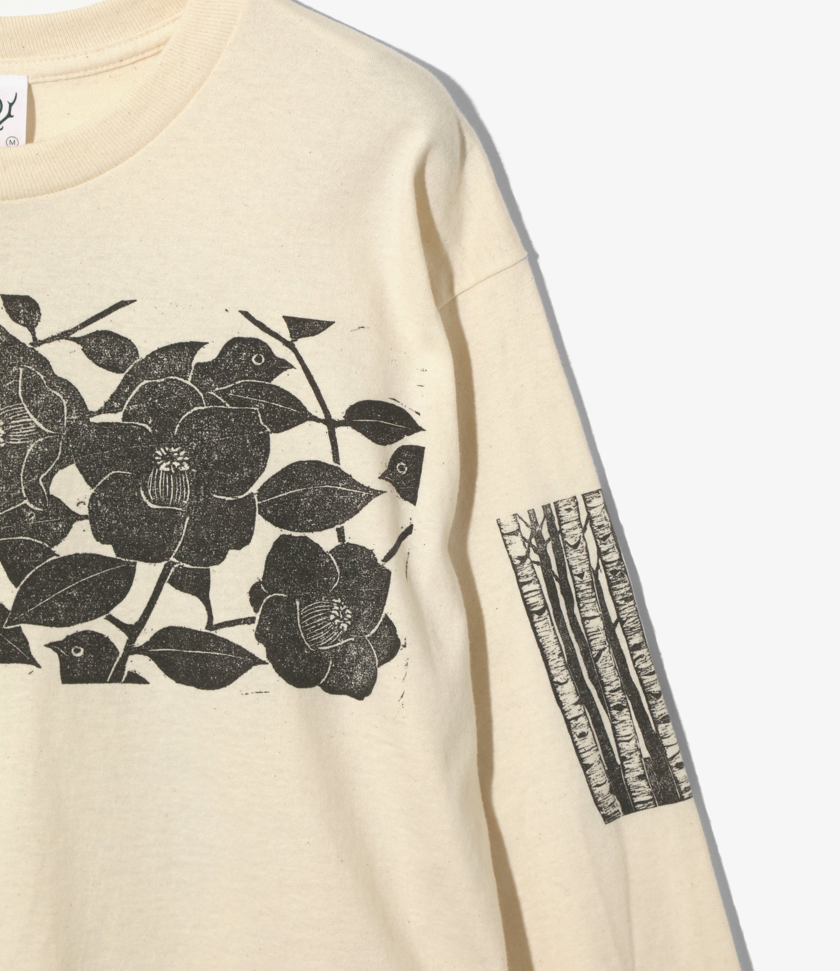 Long Sleeve T-Shirt – Natural Woodblock Print