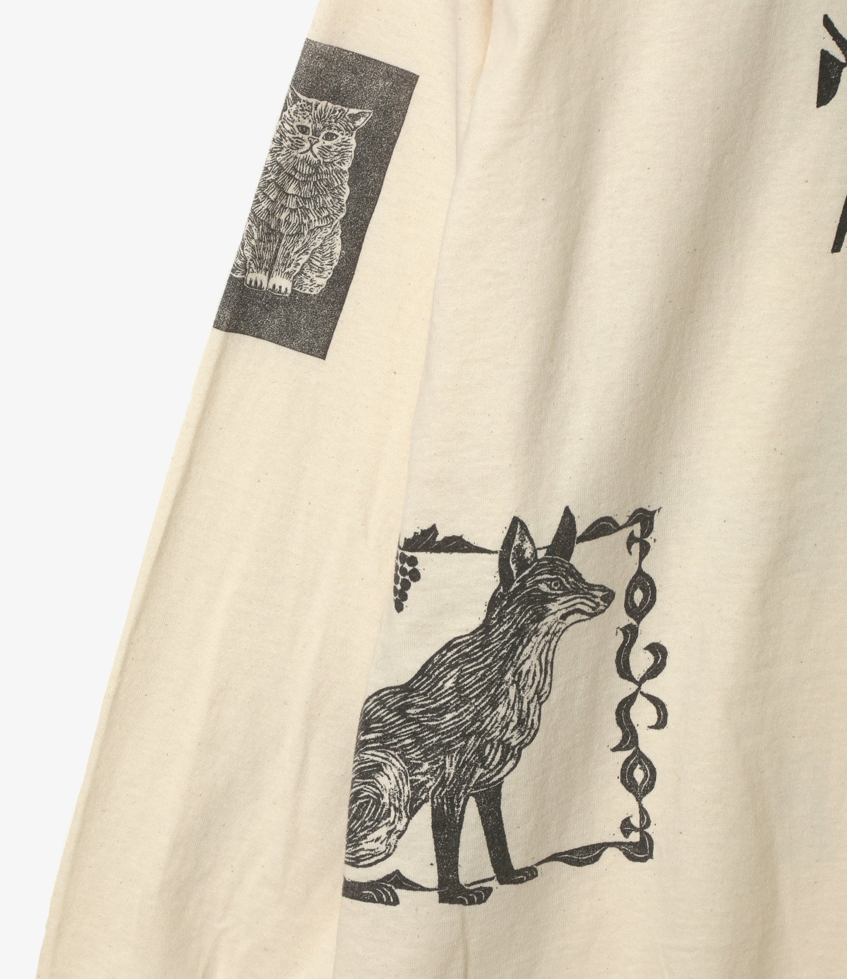 Long Sleeve T-Shirt – Natural Woodblock Print
