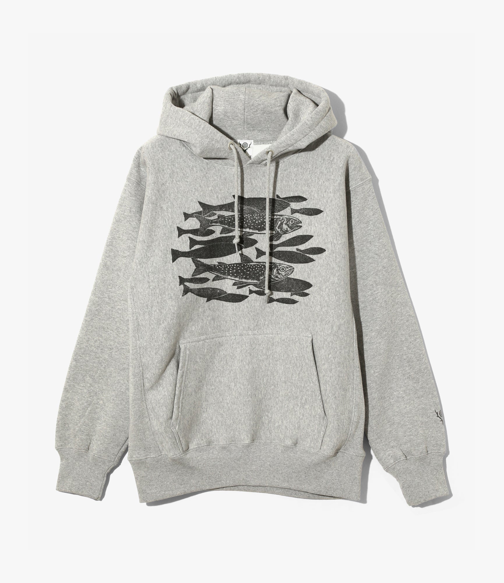 Sweat Parka – Heather Grey 'Trouts' Print