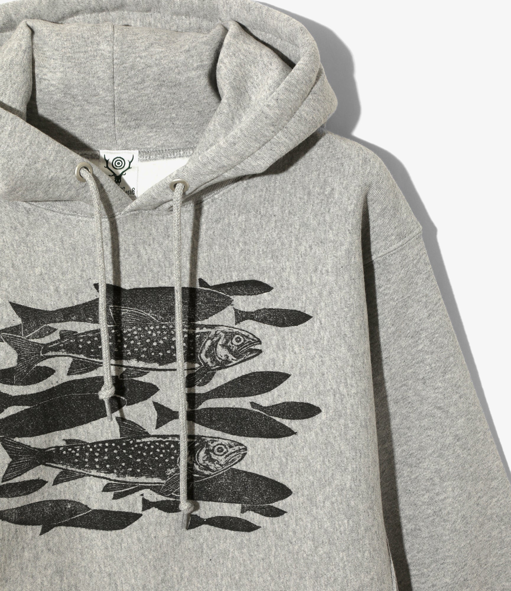 Sweat Parka – Heather Grey 'Trouts' Print