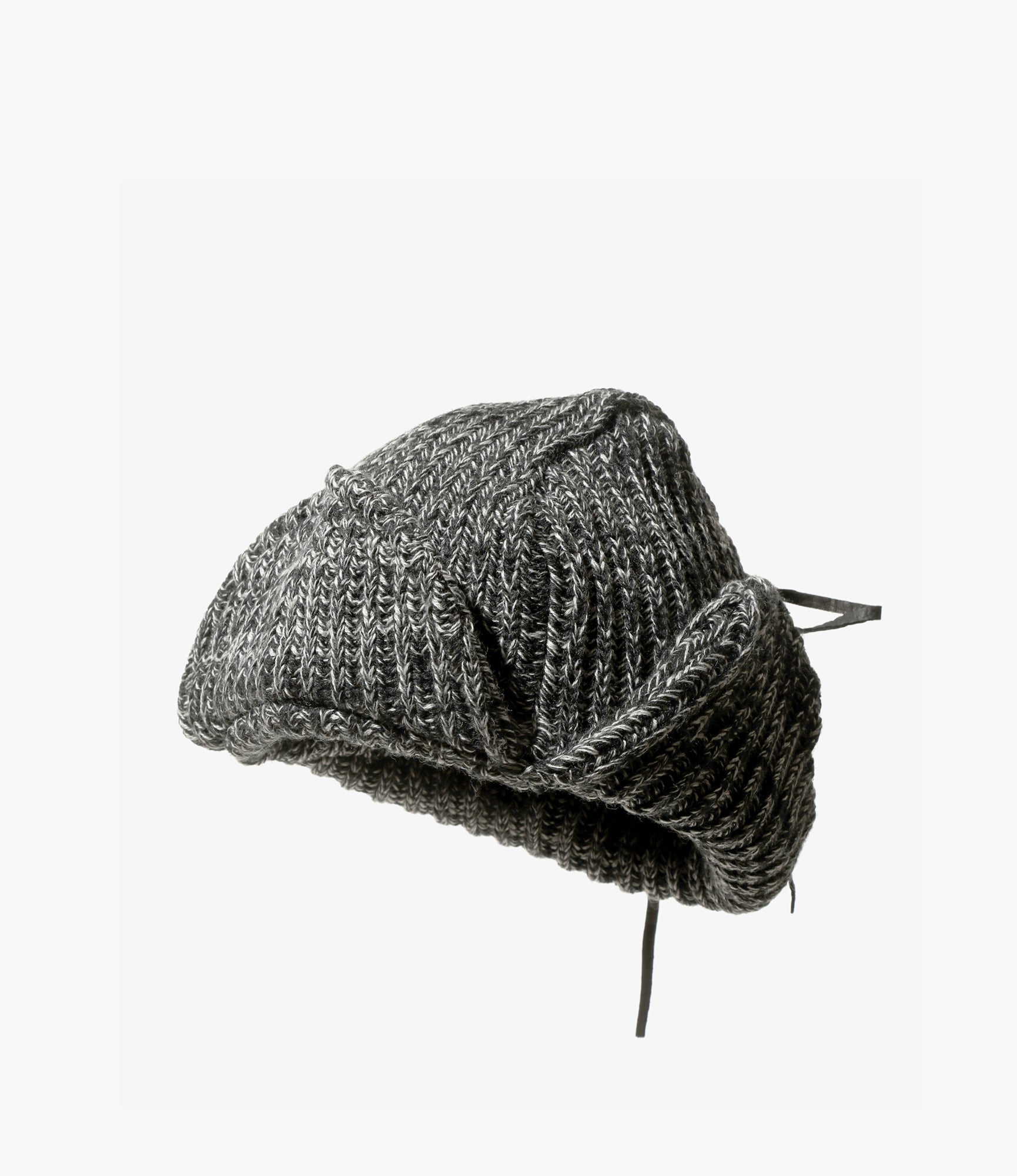 Knit Bomber Cap – Black Wool Blend