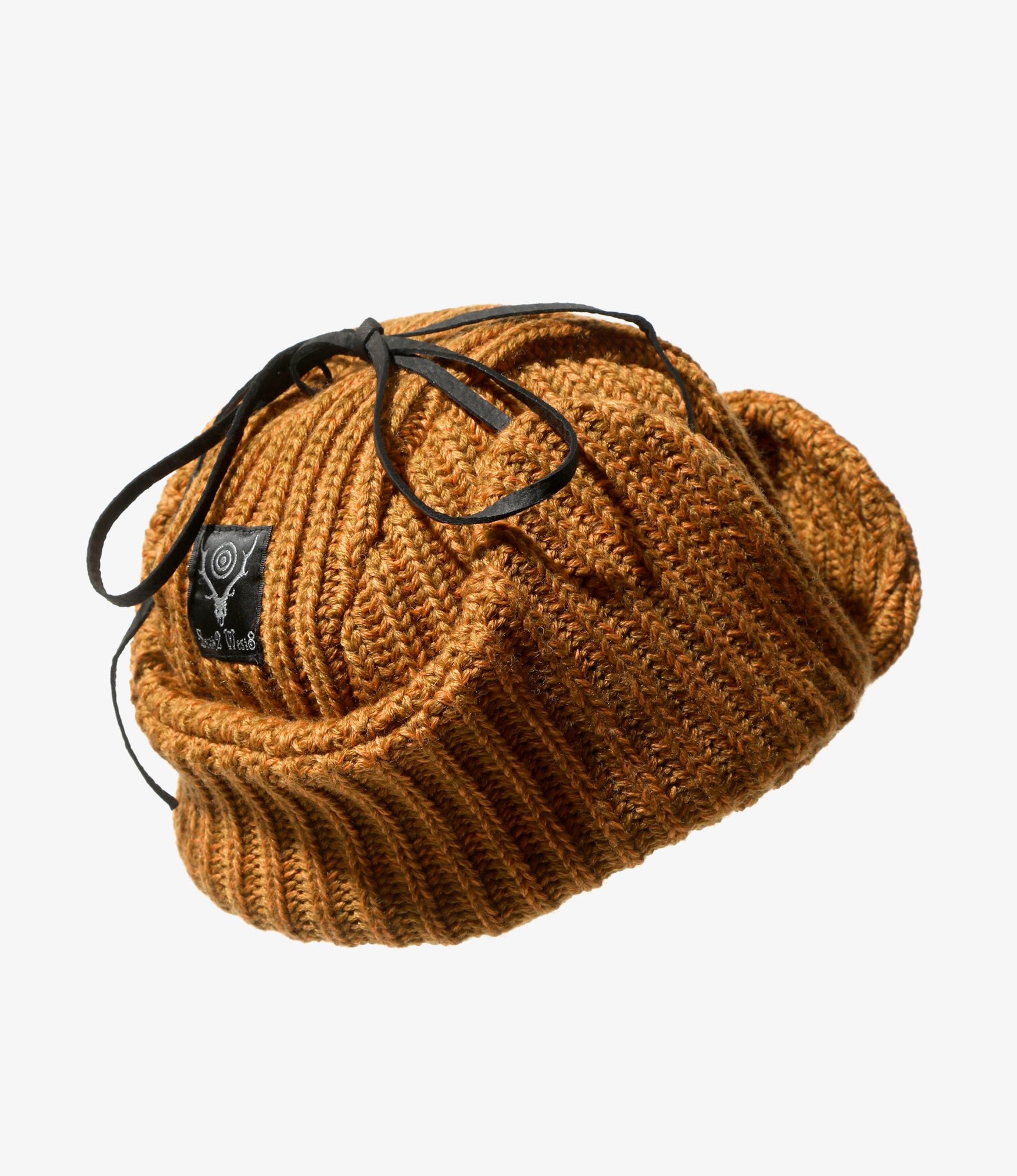 Knit Bomber Cap – Brown Wool Blend
