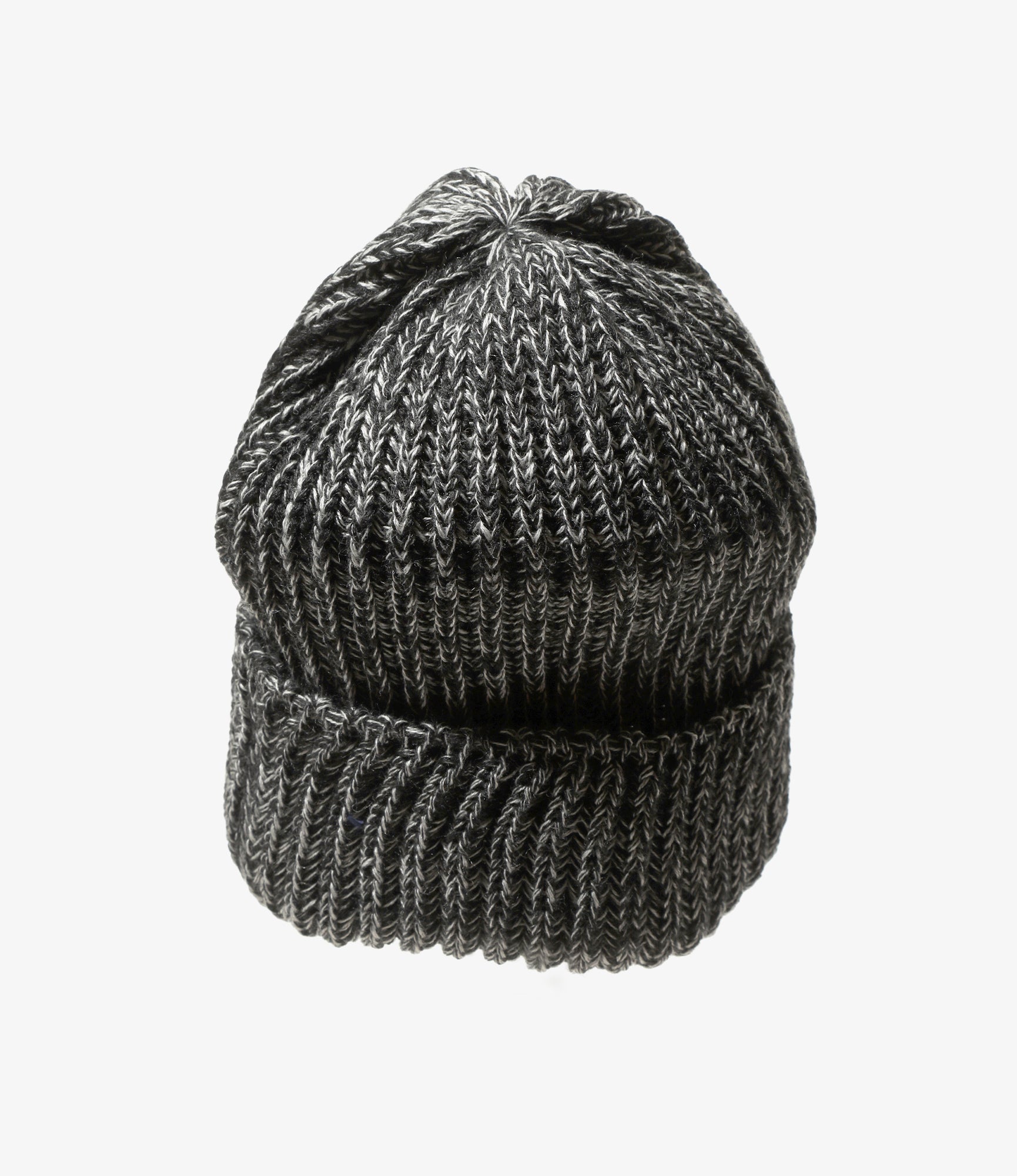Knit Watch Cap – Black Wool Blend