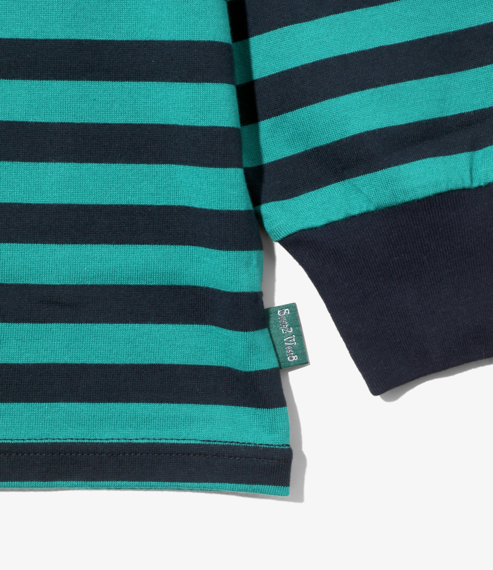 Long Sleeve Round Pocket T-Shirt – Navy/Teal