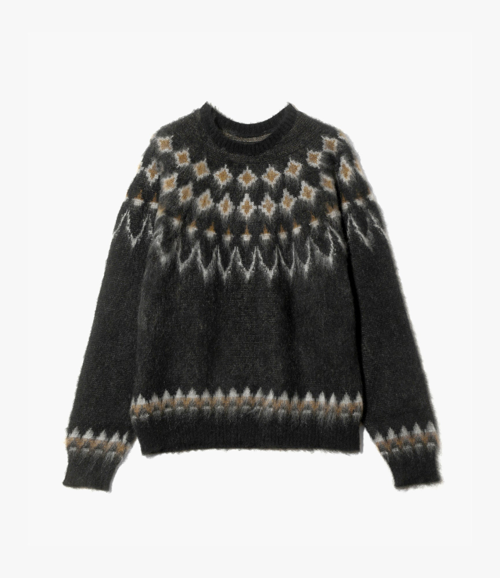 Mohair Sweater – Black Nordic Pattern