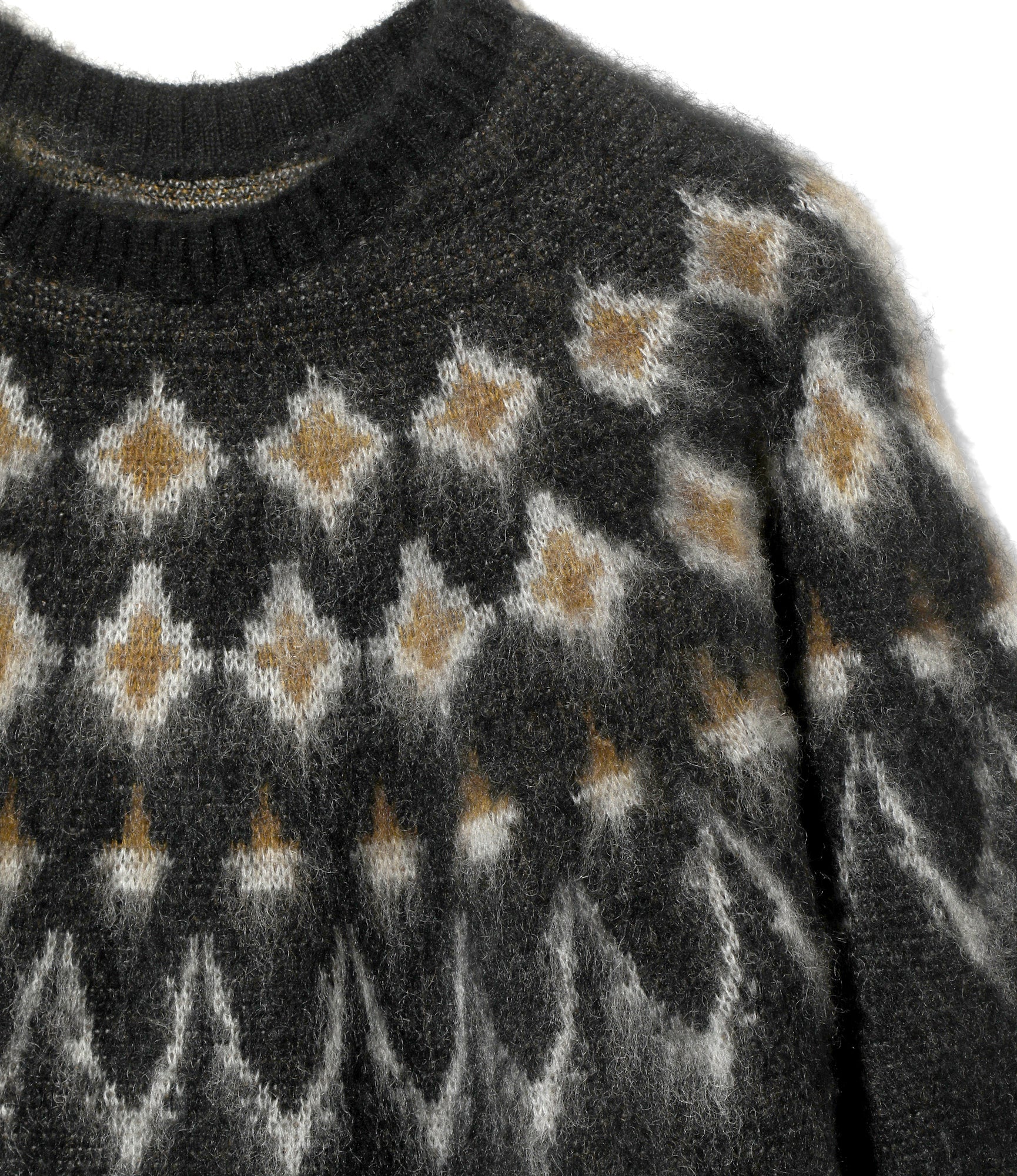 Mohair Sweater – Black Nordic Pattern