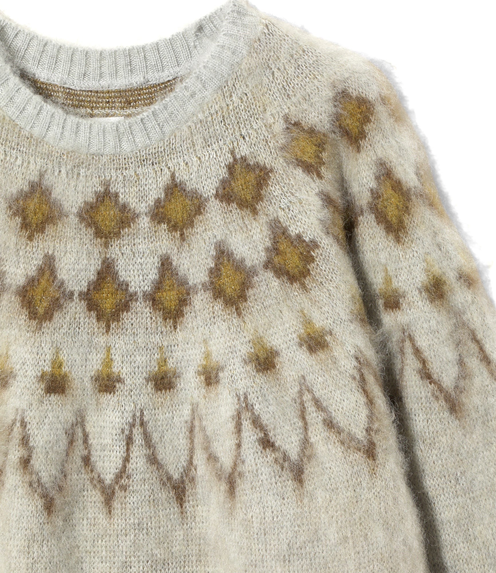 Mohair Sweater – Grey Nordic Pattern