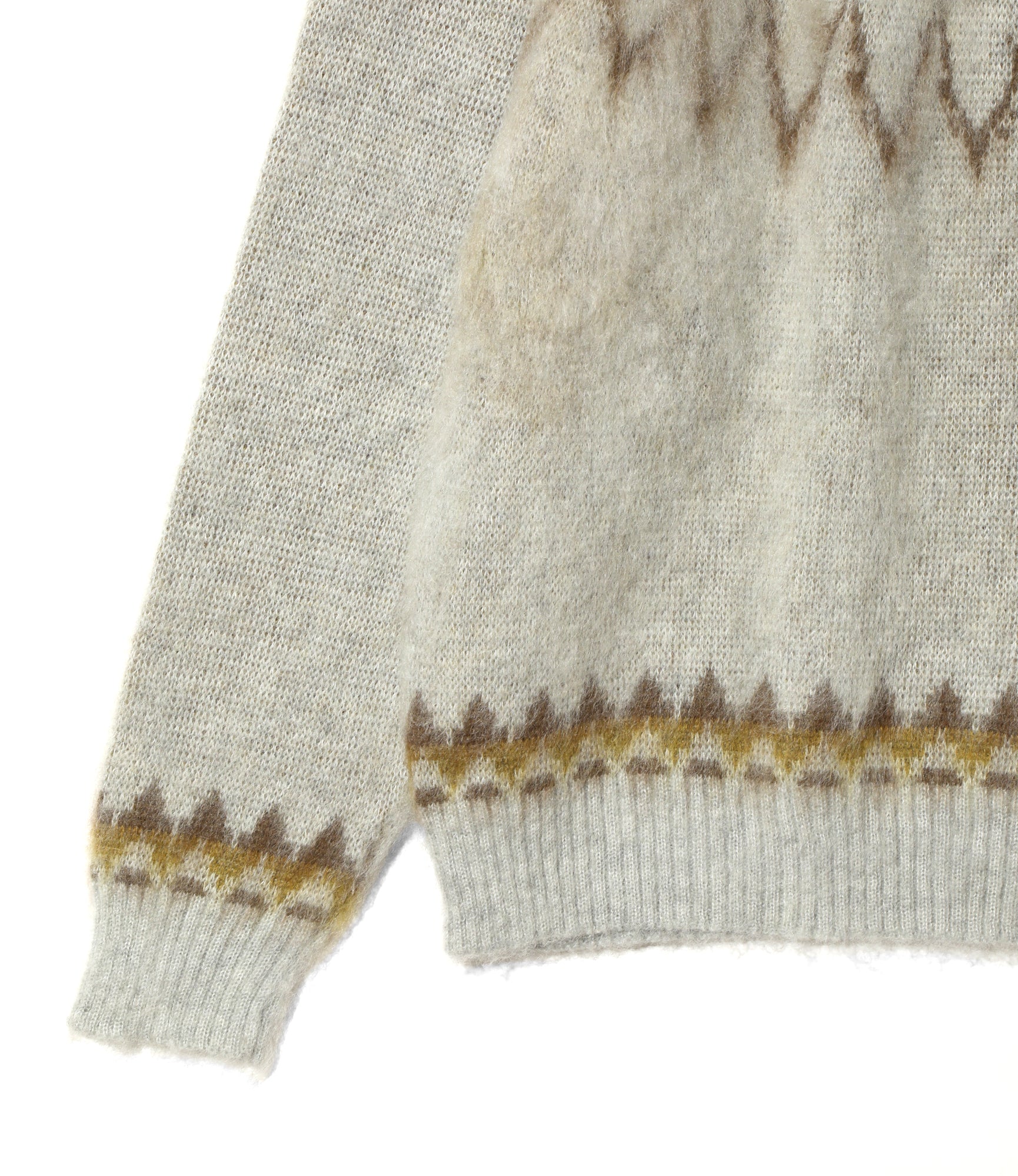 Mohair Sweater – Grey Nordic Pattern