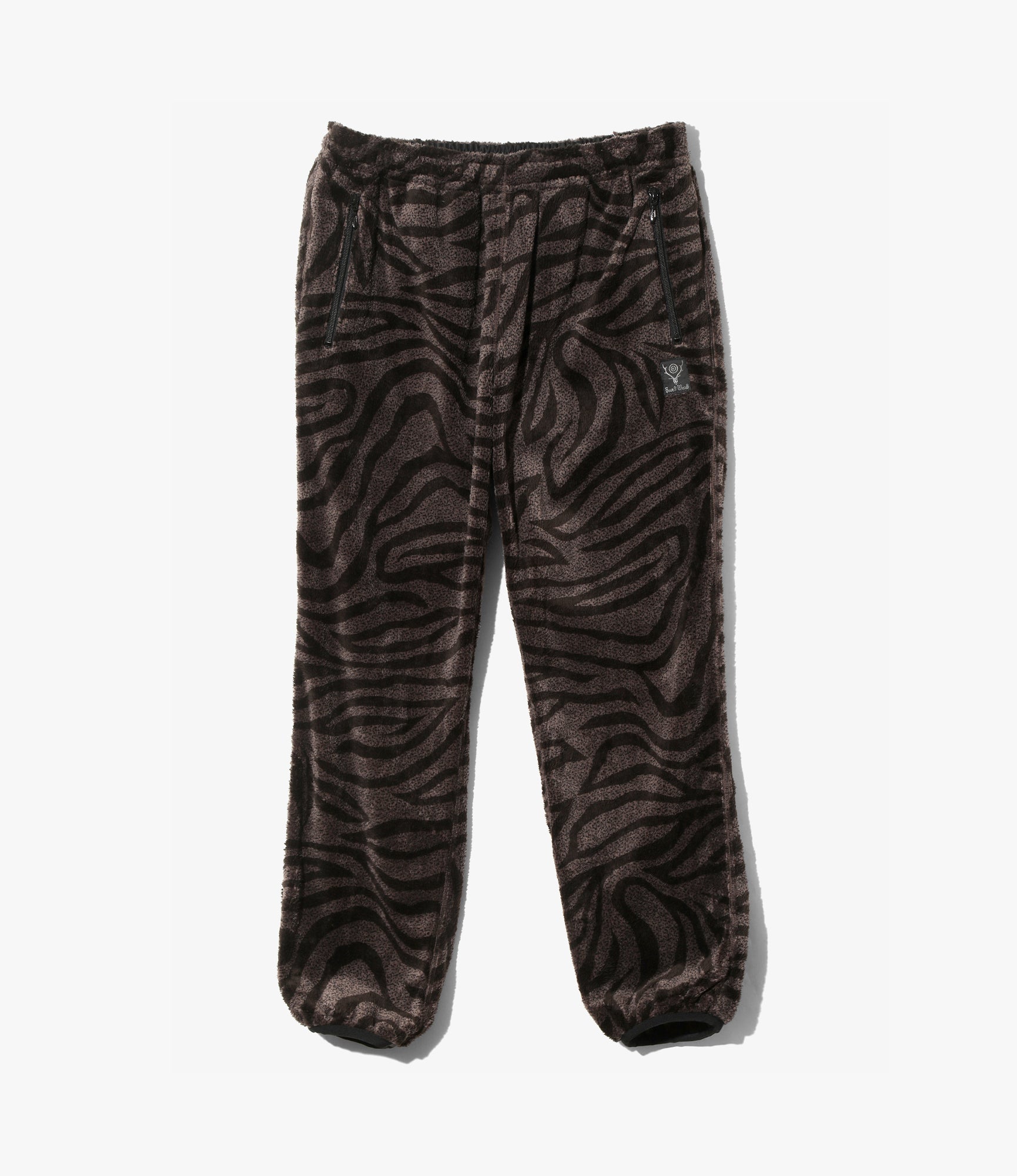 Piping Pant – Mocha Zebra Stripe Fleece