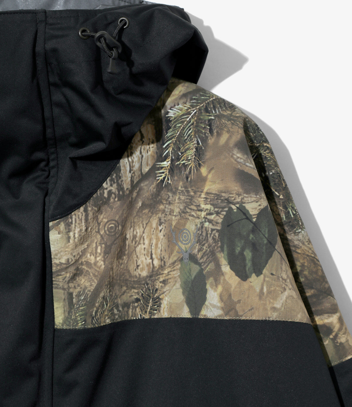 River Trek Poncho – Black/Camo Combo Nylon Tussah | South2 West8 