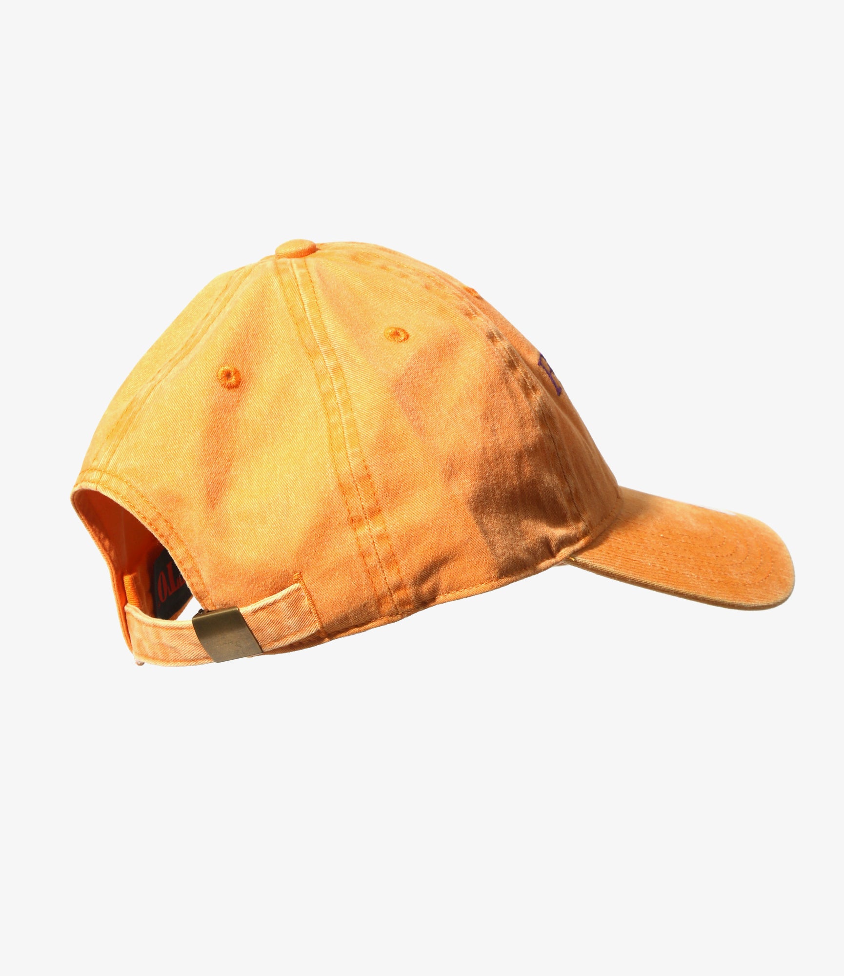 Strap Back Cap – Orange 'Fish On' Embroidery