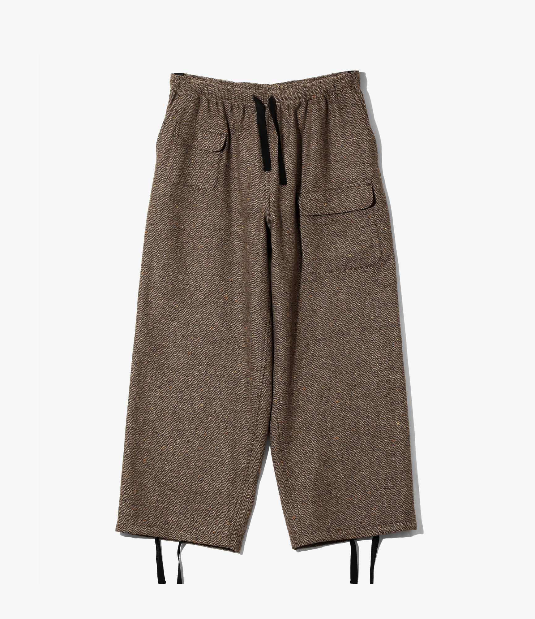String Balloon Pant – Brown Nep Tweed