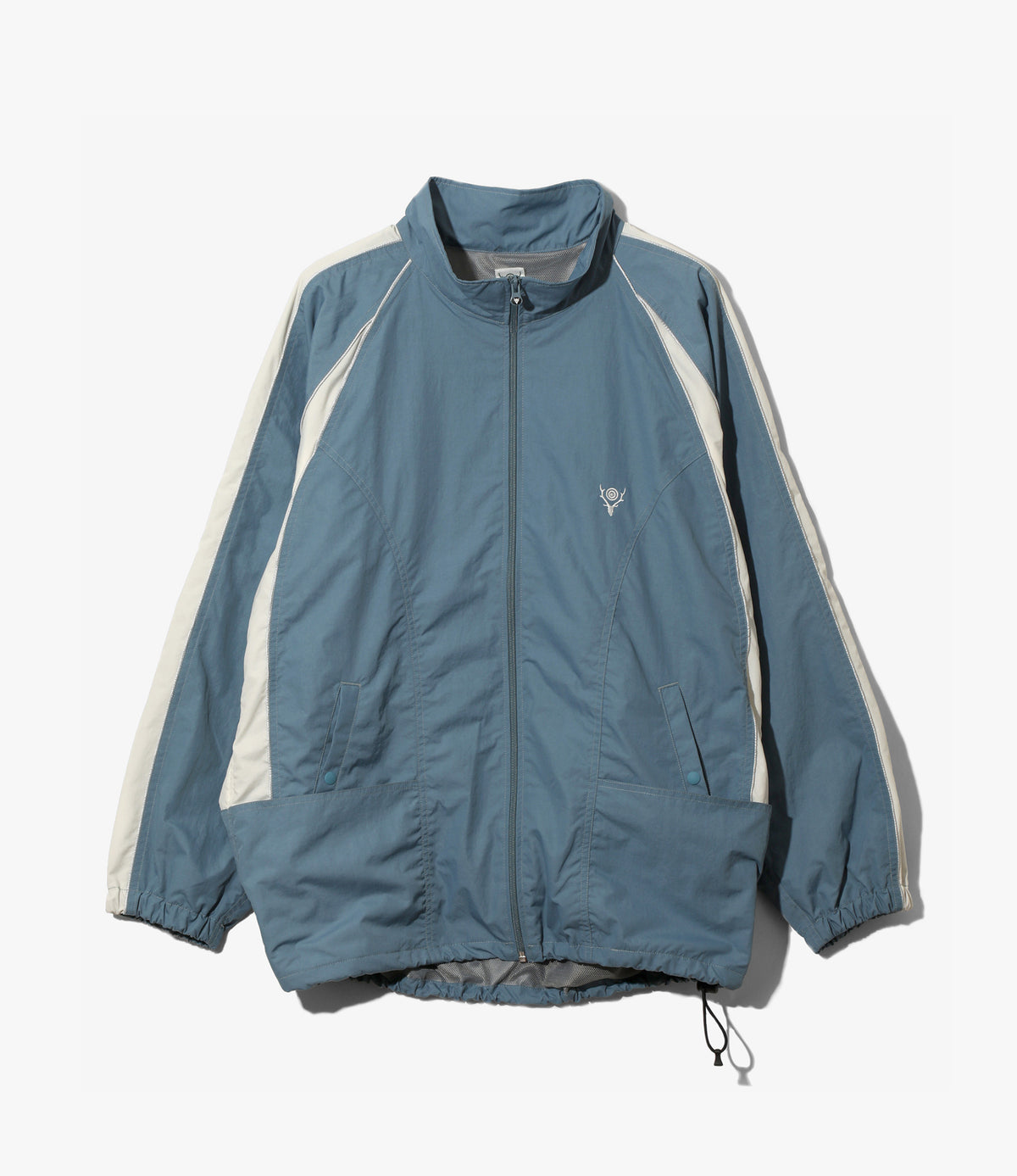 Warm Up Jacket – Blue Nylon Tussah | South2 West8 | Nepenthes London