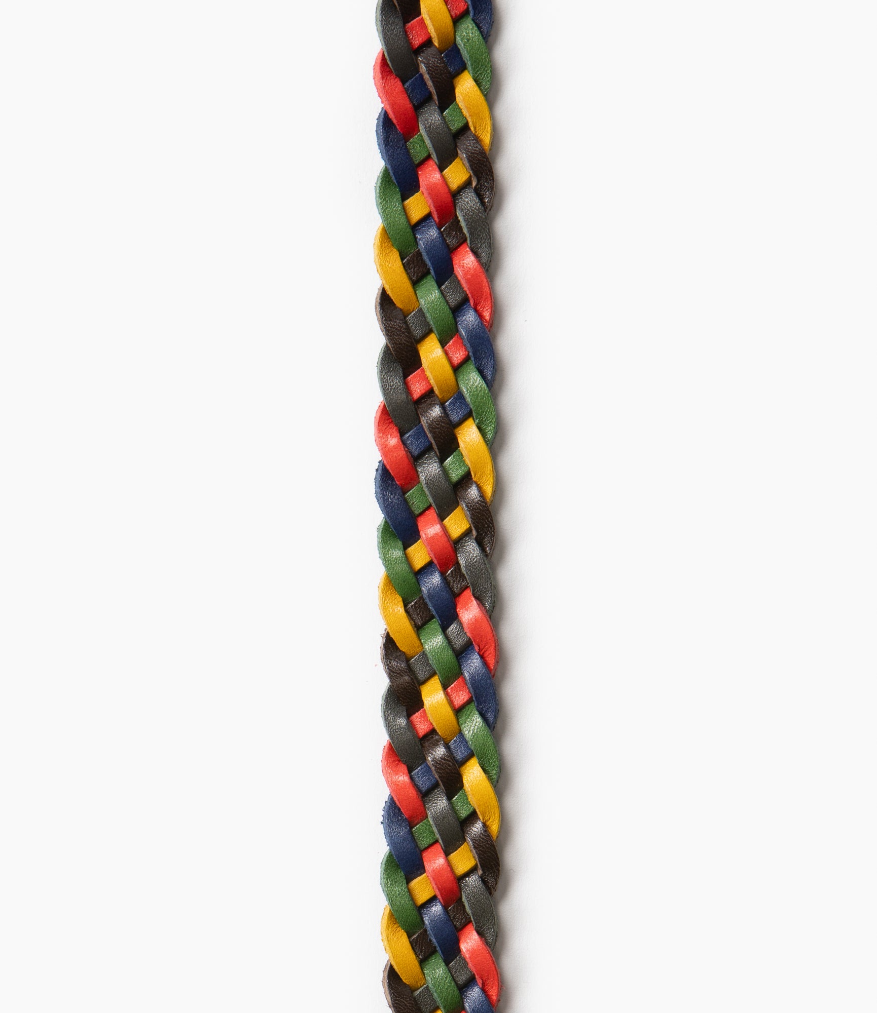 Wing Tip 5-Ply Braided Belt – Bright Multi Leather
