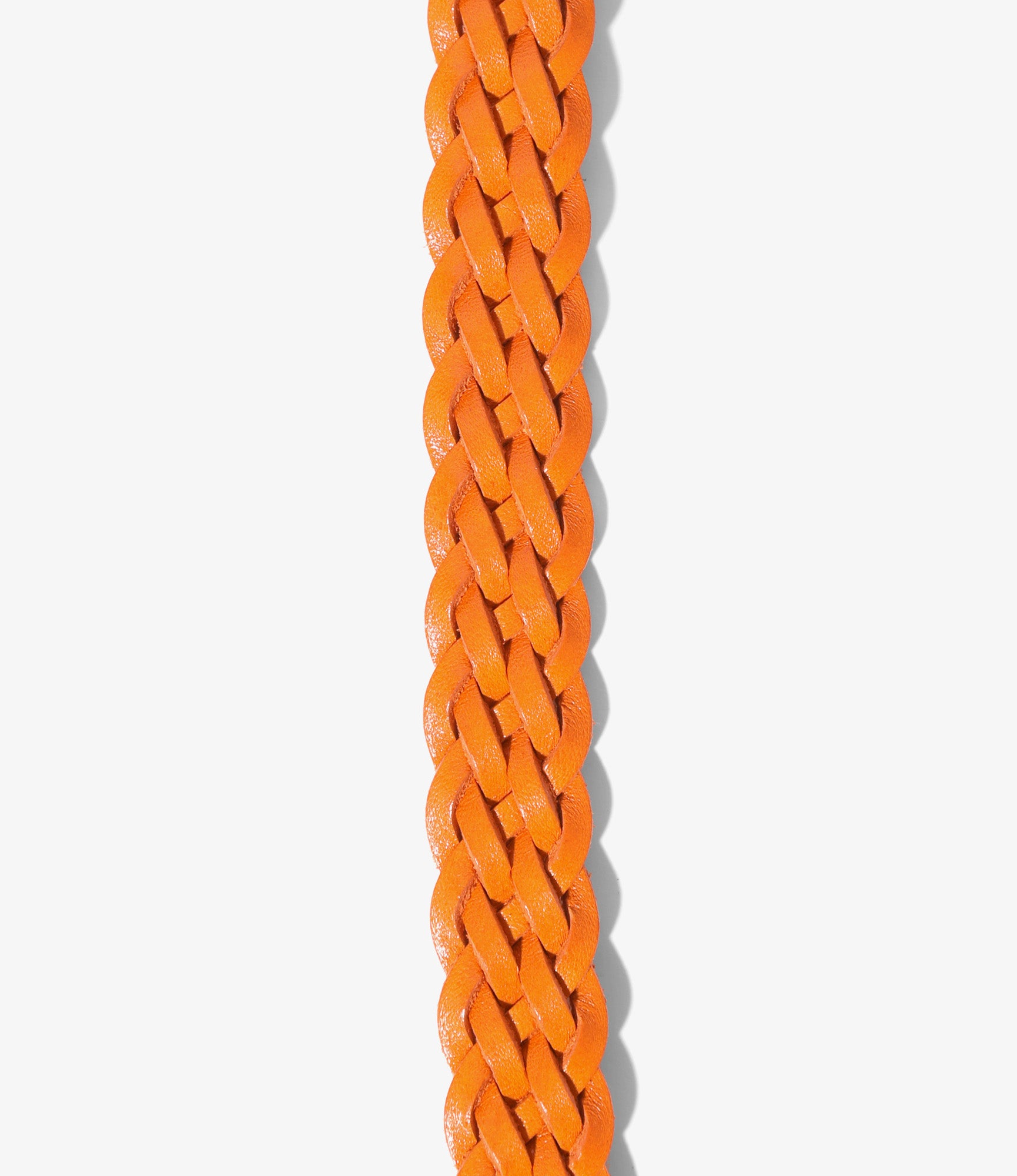 Wing Tip 5-Ply Braided Belt – Orange Leather