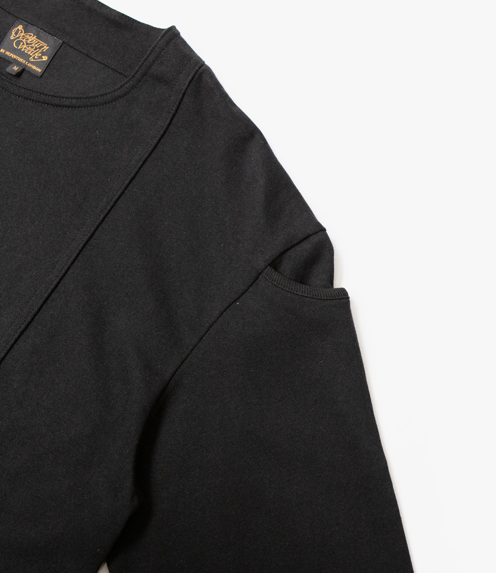Fisherman Bib Neck Shirt – Black