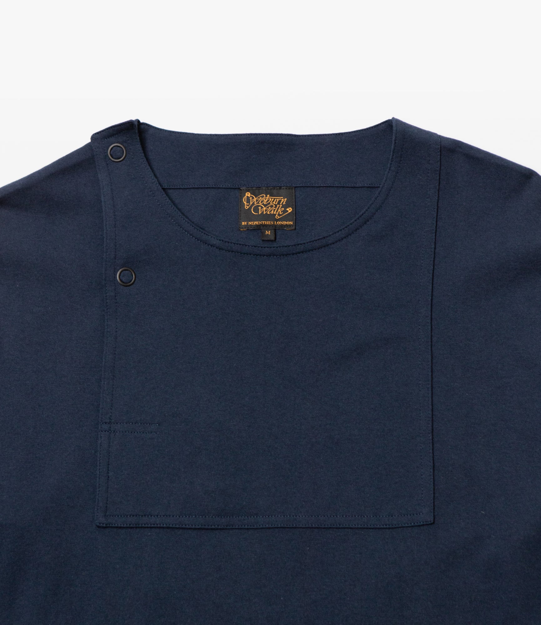 Fisherman Bib Neck Shirt – Navy