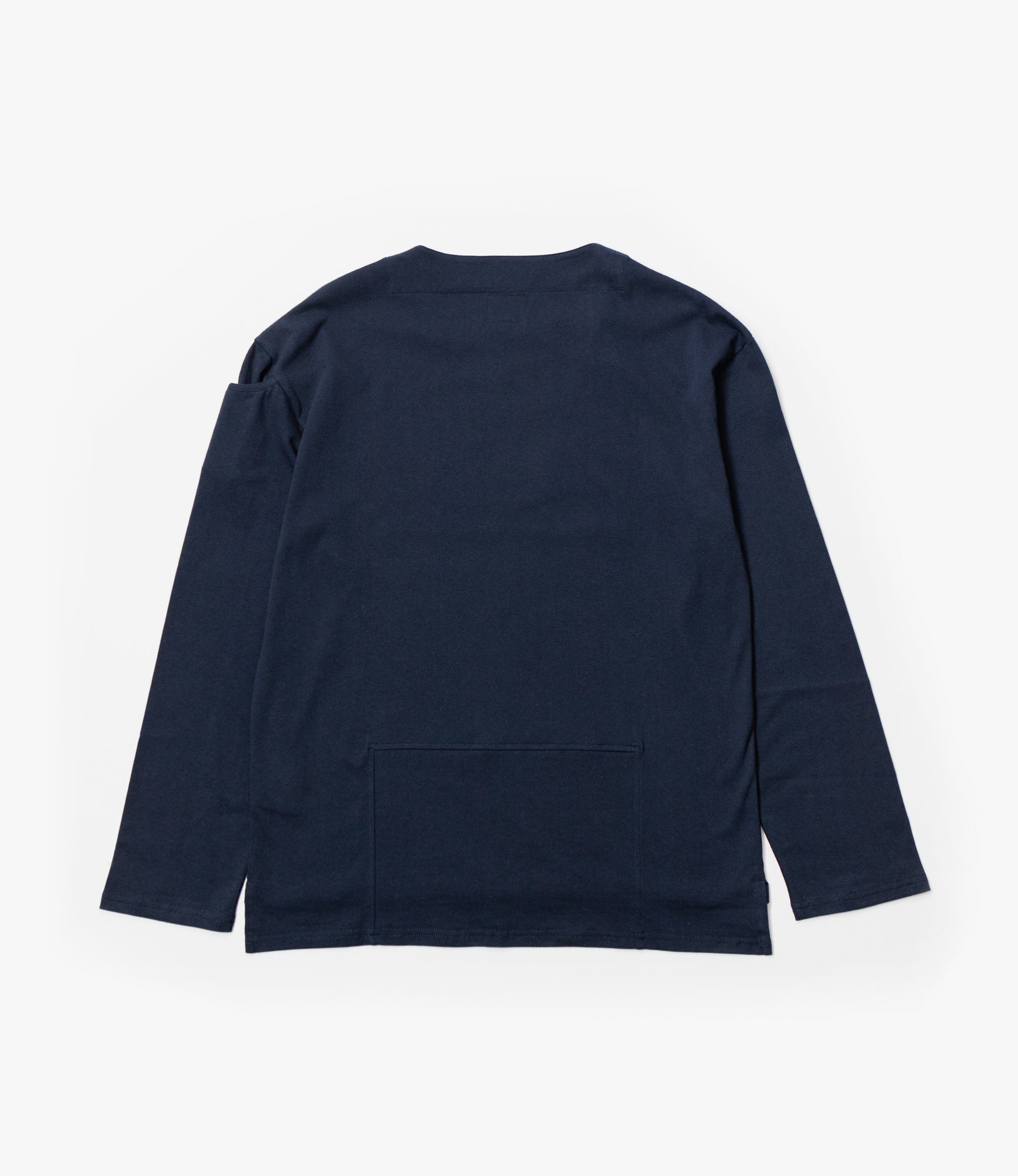 Fisherman Bib Neck Shirt – Navy