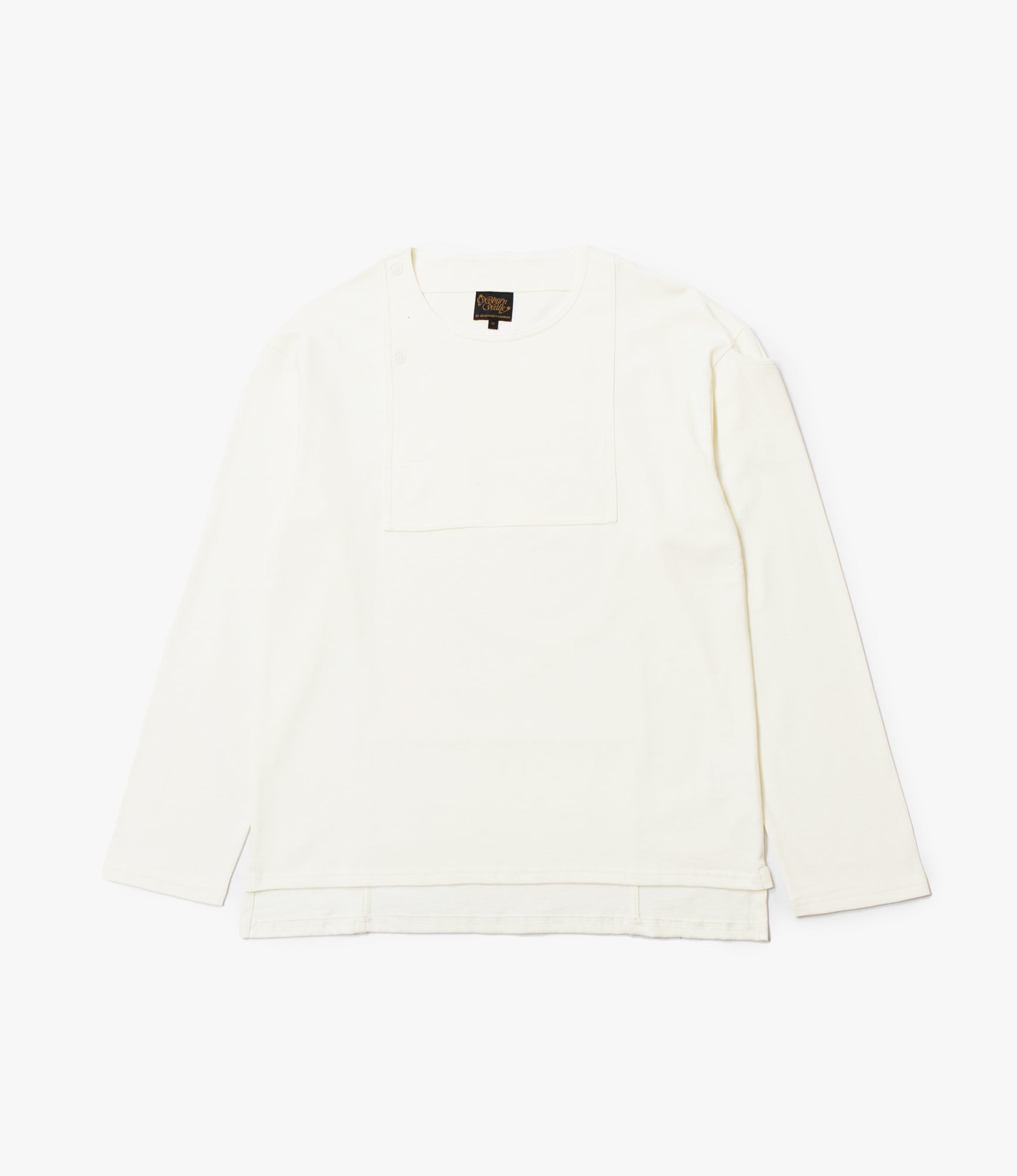 Fisherman Bib Neck Shirt – Off White