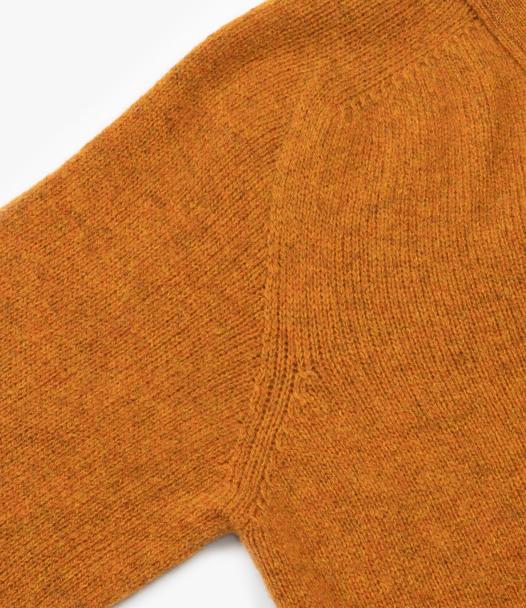 Fisherman Cardigan – Orange Shetland Wool