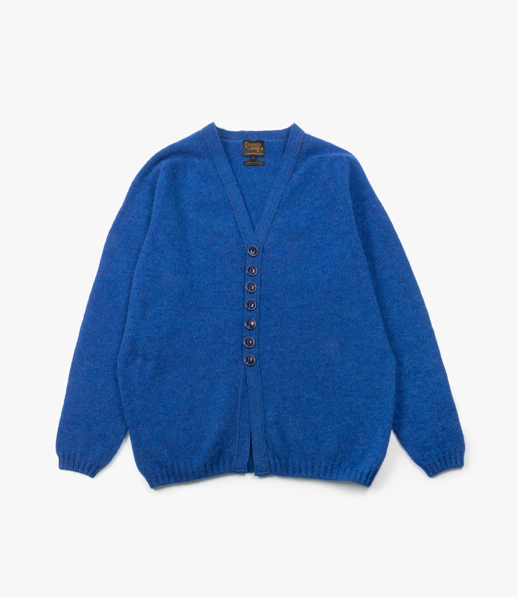 Fisherman Cardigan – Ocean Blue Shetland Wool