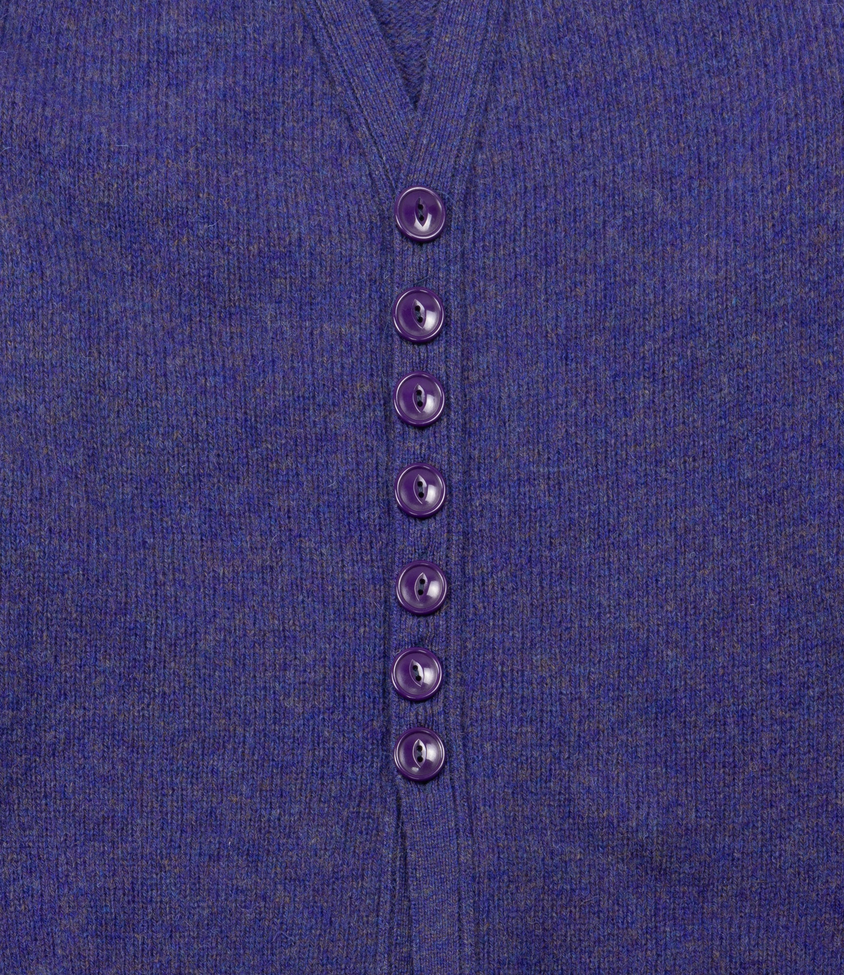 Fisherman Cardigan – Royal Violet Shetland Wool