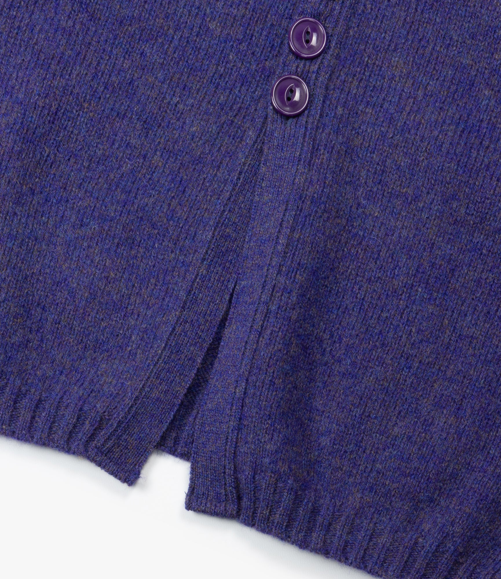 Fisherman Cardigan – Royal Violet Shetland Wool