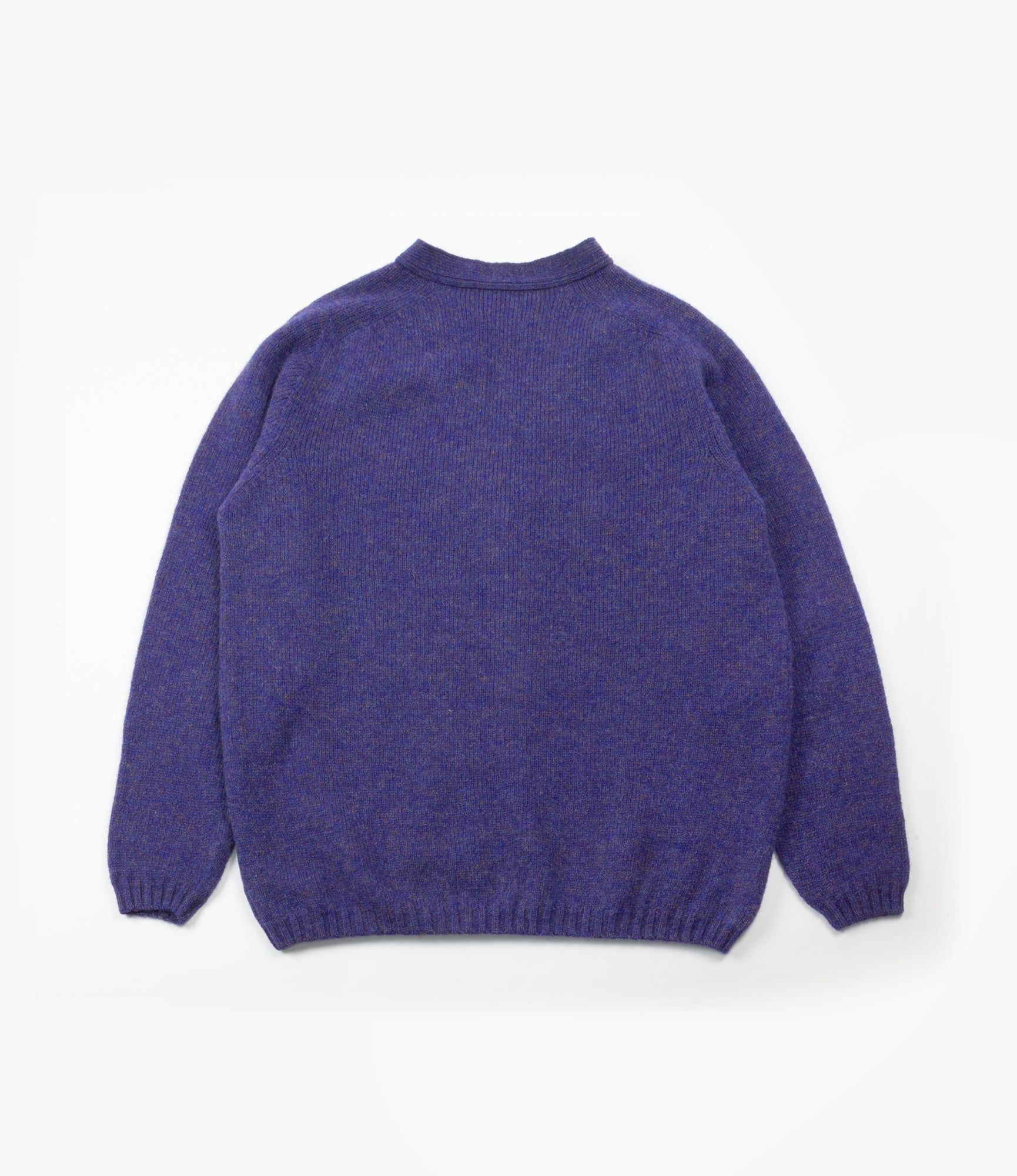 Fisherman Cardigan – Royal Violet Shetland Wool