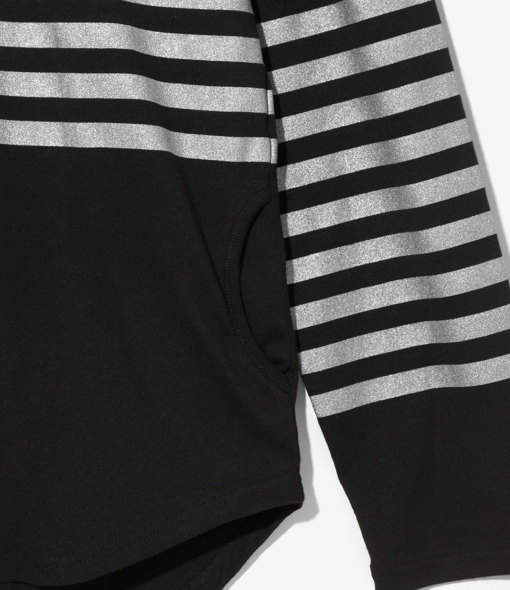 Woburn Walk Fisherman Boat Neck Shirt - Snap Shoulder - Black/ Metallic Stripe – Woburn Walk – Nepenthes London
