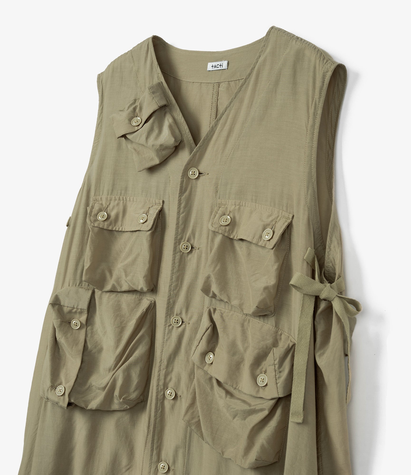 C-1 Dress – Khaki Sheer Cupro