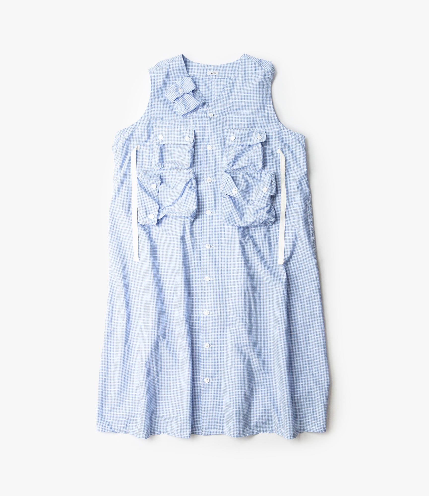 C-1 Dress – Light Blue Windowpane Gingham