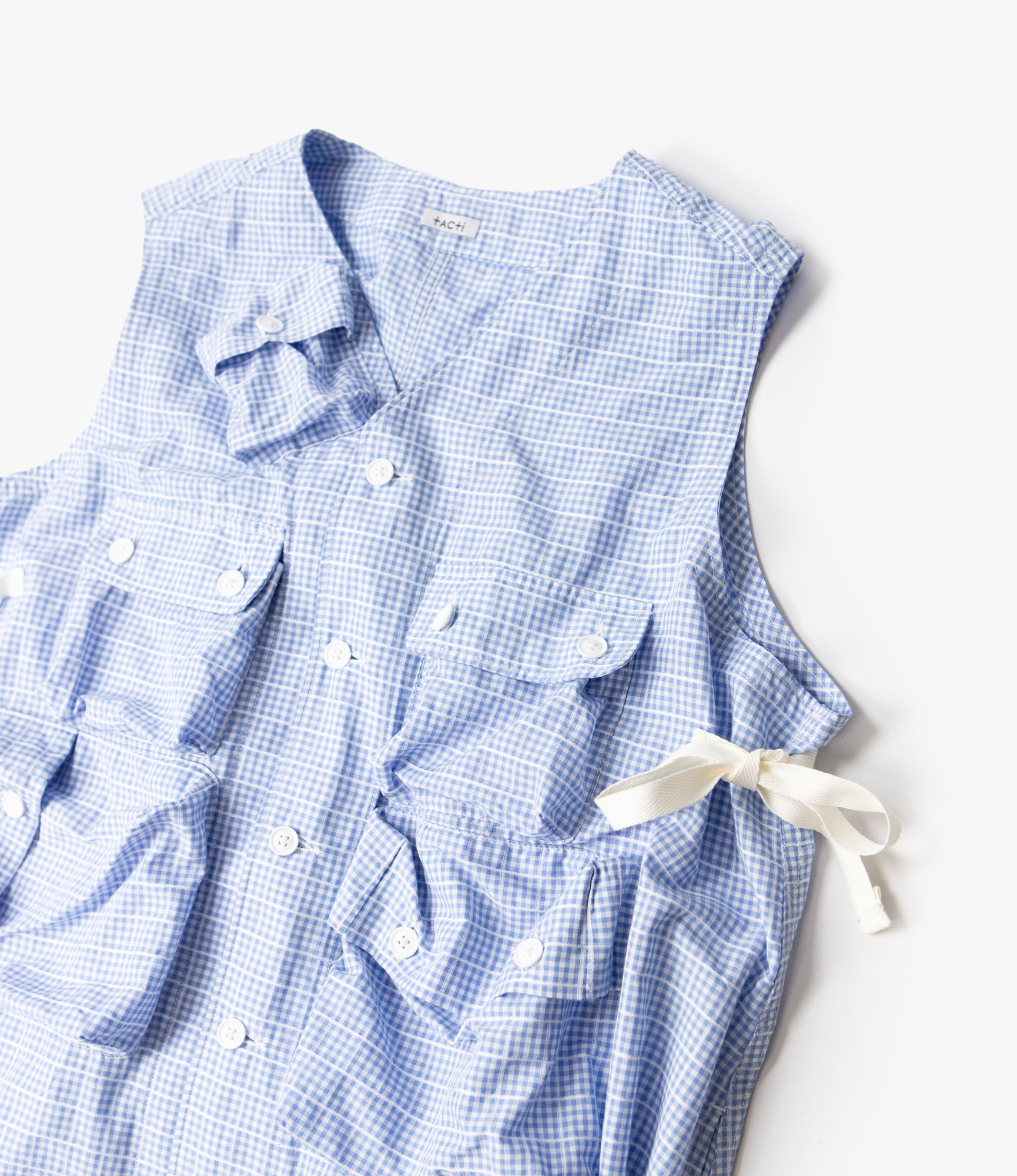 C-1 Dress – Light Blue Windowpane Gingham