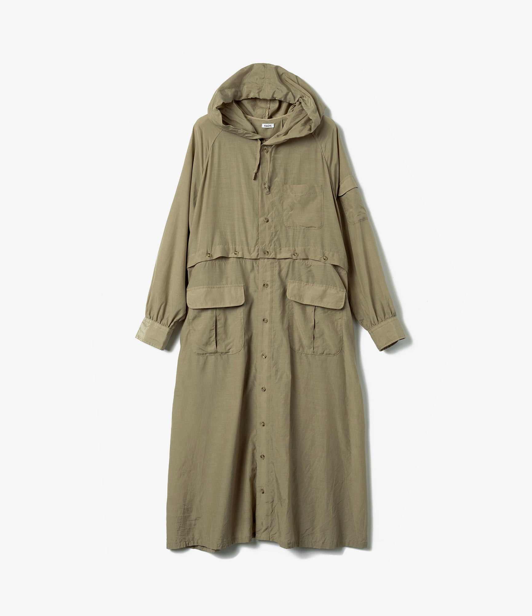Shifting Dress – Khaki Sheer Cupro