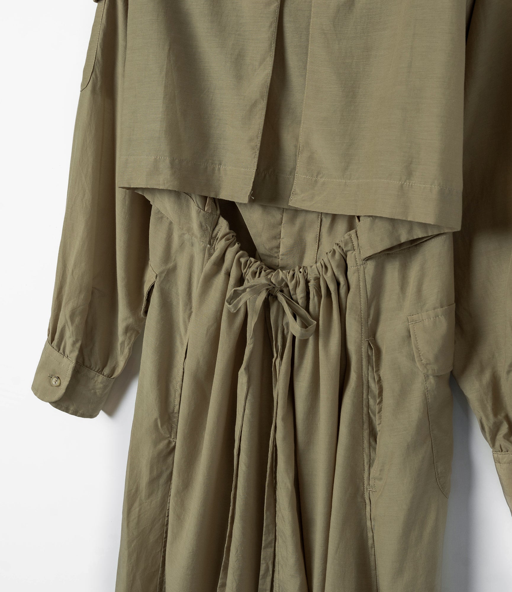 Shifting Dress – Khaki Sheer Cupro