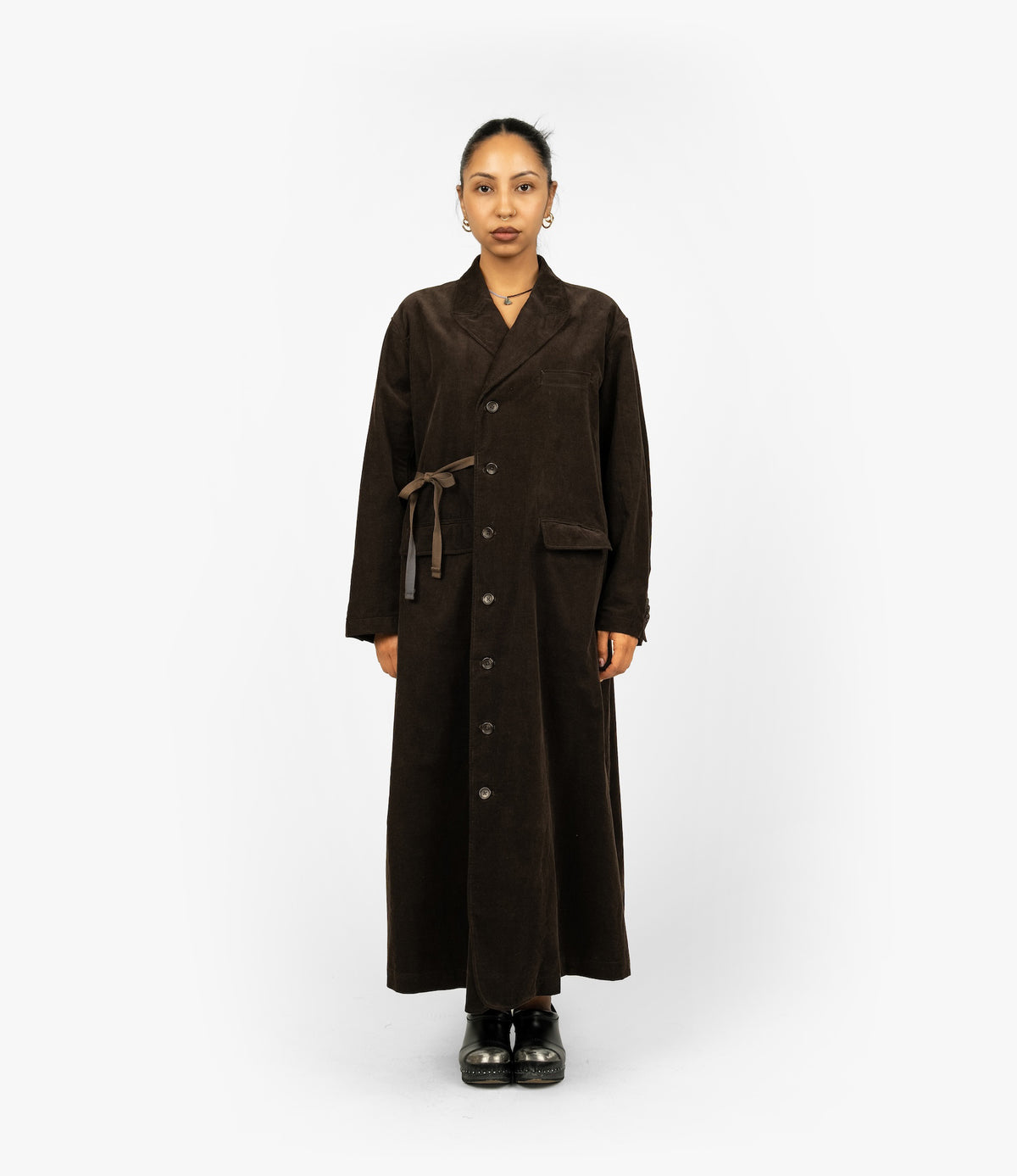 Tux Dress  Dark Brown Baby Corduroy | tActi | Nepenthes London