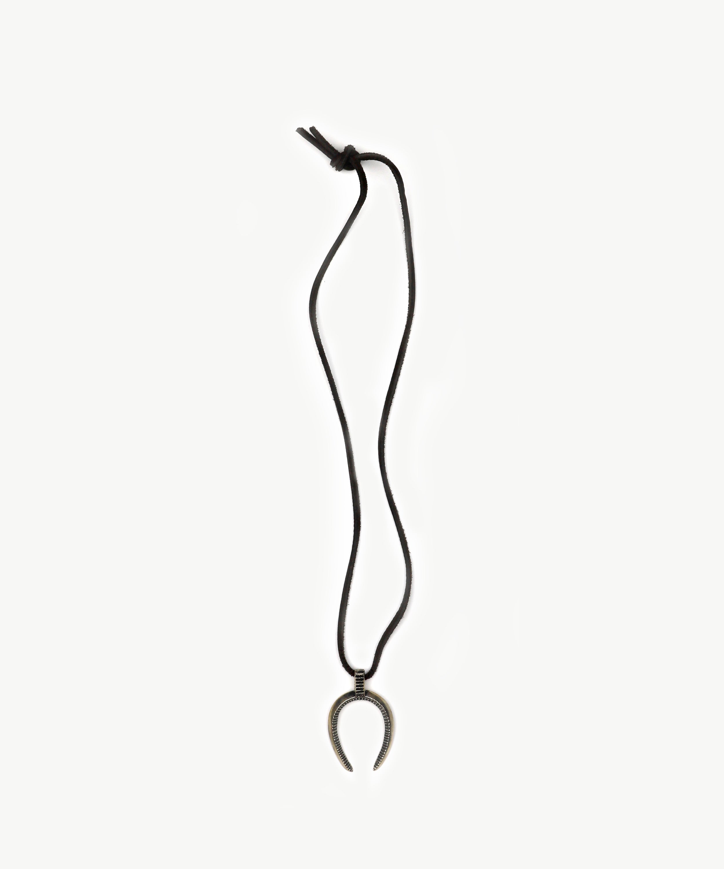 Dark Brown Leather Talisman Necklace Single 1 – NEPENTHES – Nepenthes London