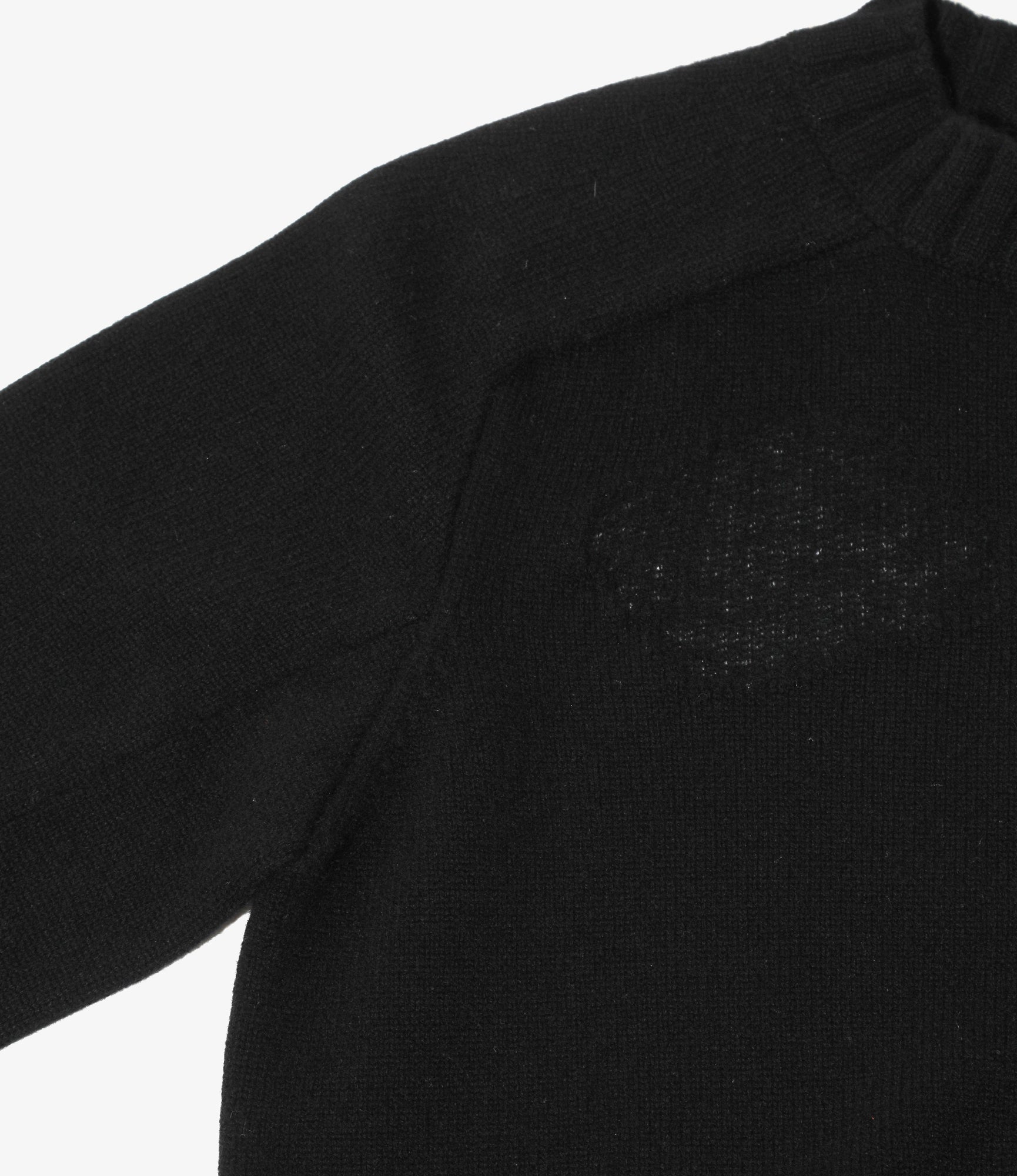 Mock Neck Sweater – Black