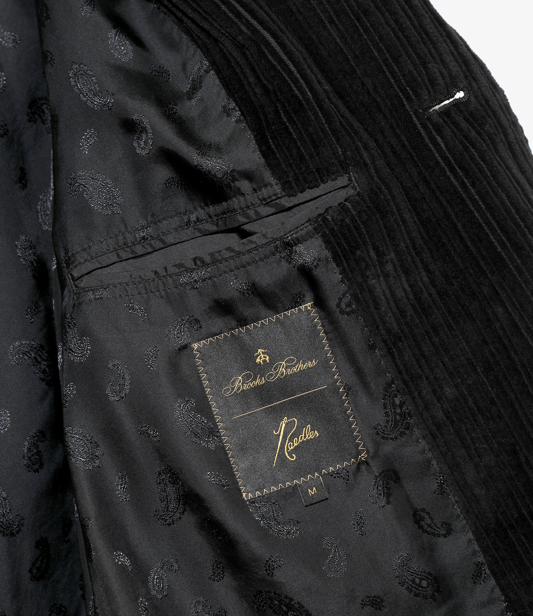 3B Sack Jacket - Black Embroidered Corduroy