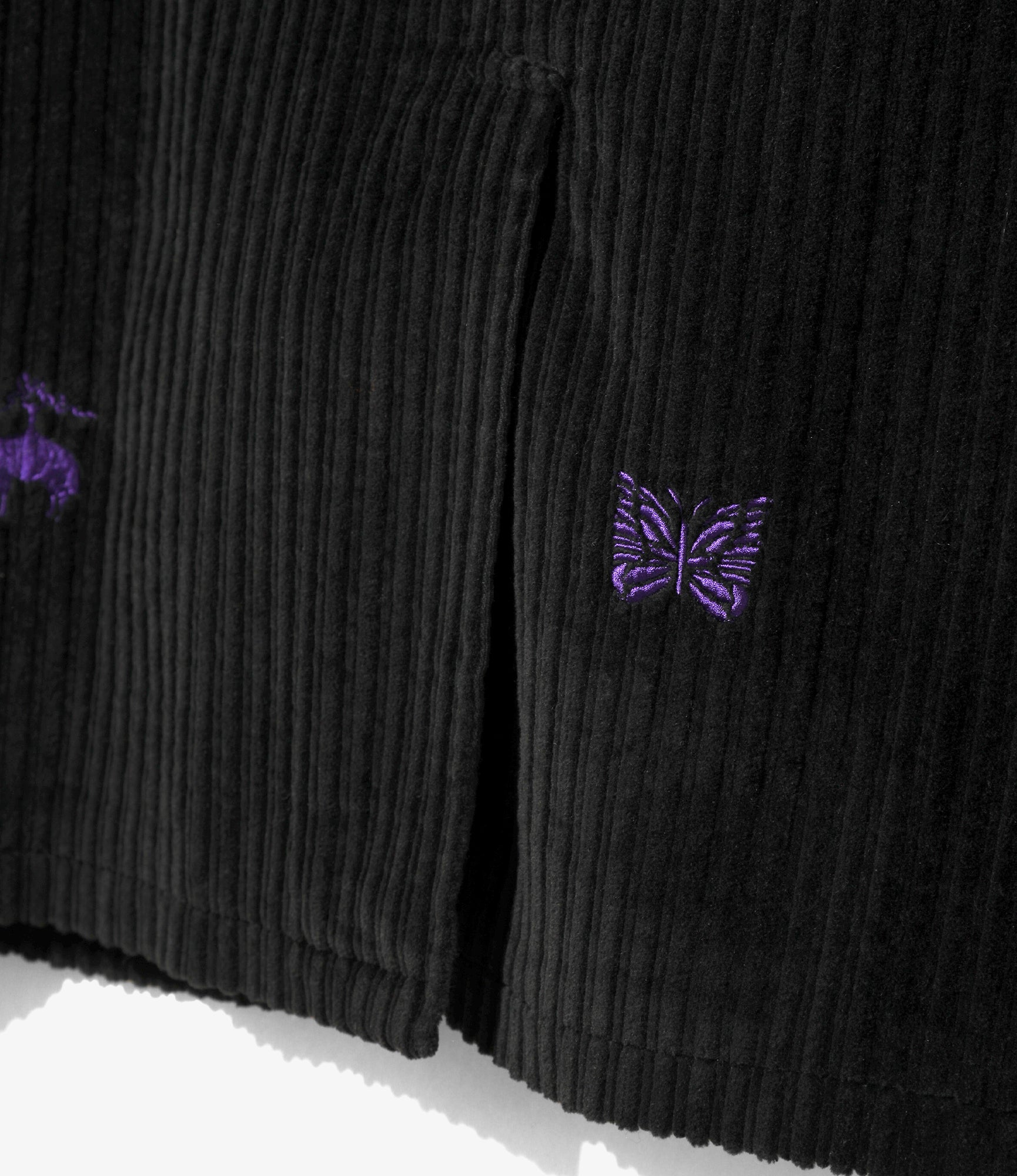 3B Sack Jacket - Black Embroidered Corduroy