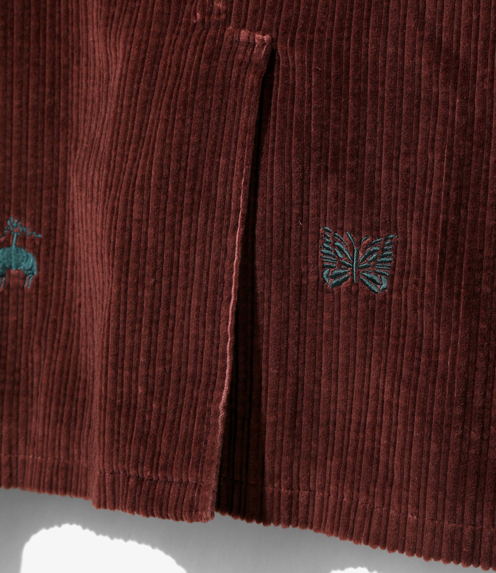 3B Sack Jacket - Bordeaux Embroidered Corduroy