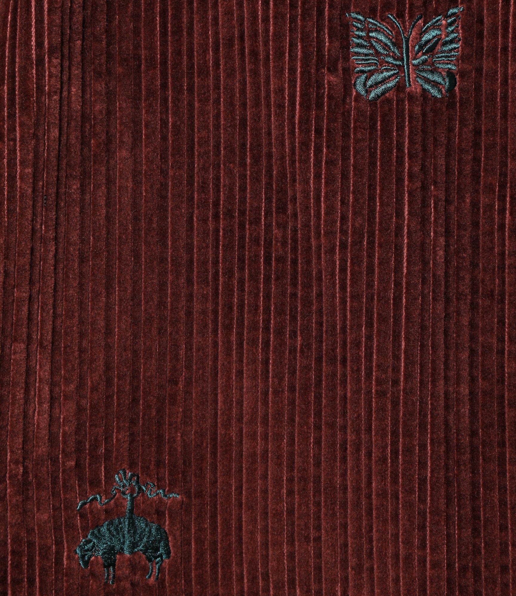 3B Sack Jacket - Bordeaux Embroidered Corduroy