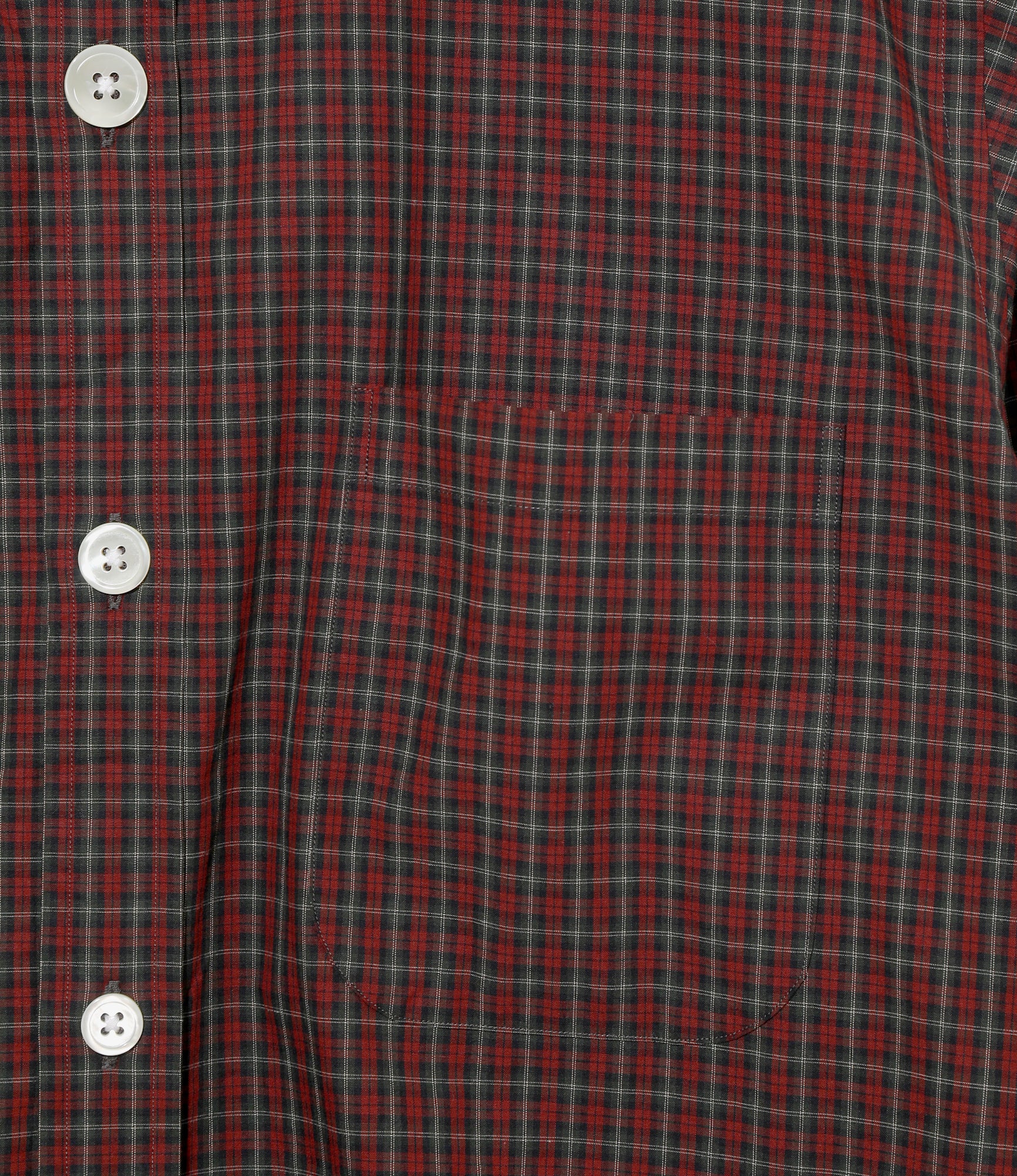Multi Button BD Shirt – Red Check