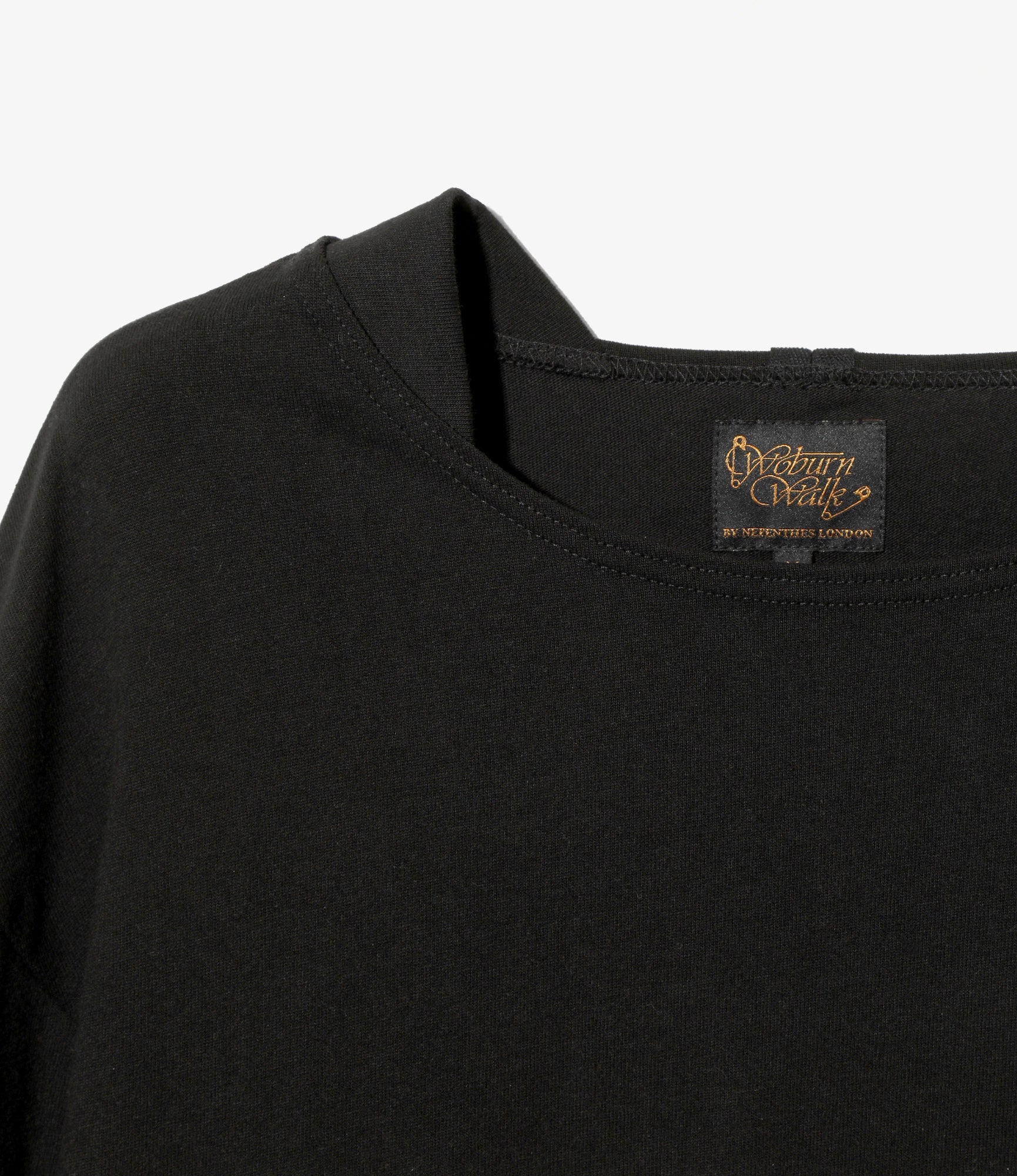 Woburn Walk Fisherman Boat Neck Shirt - Gusset - Black/Metallic Stripe – Woburn Walk – Nepenthes London