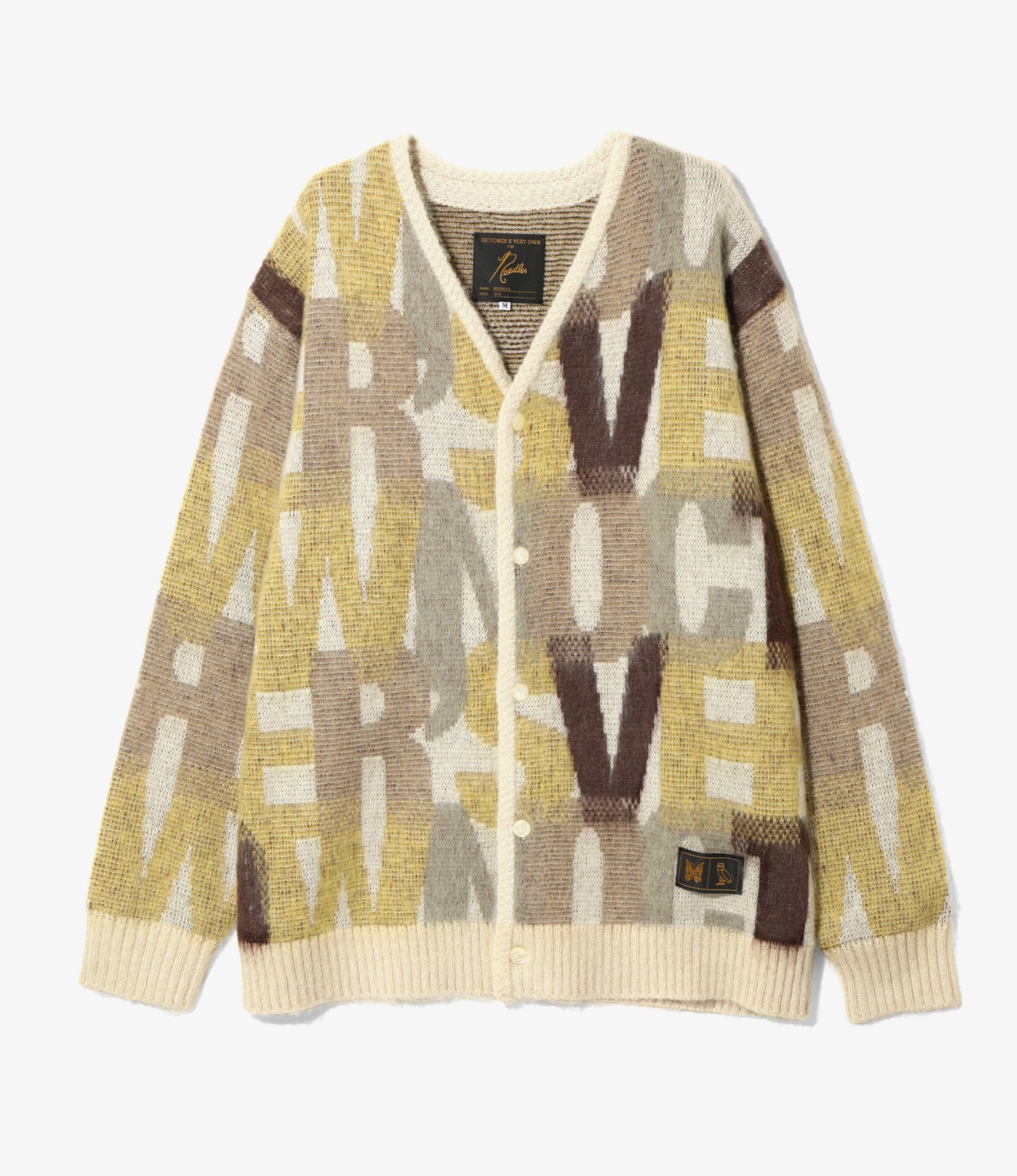 Needles x OVO Mohair Cardigan - OCTOBER'S VERY OWN - Ivory