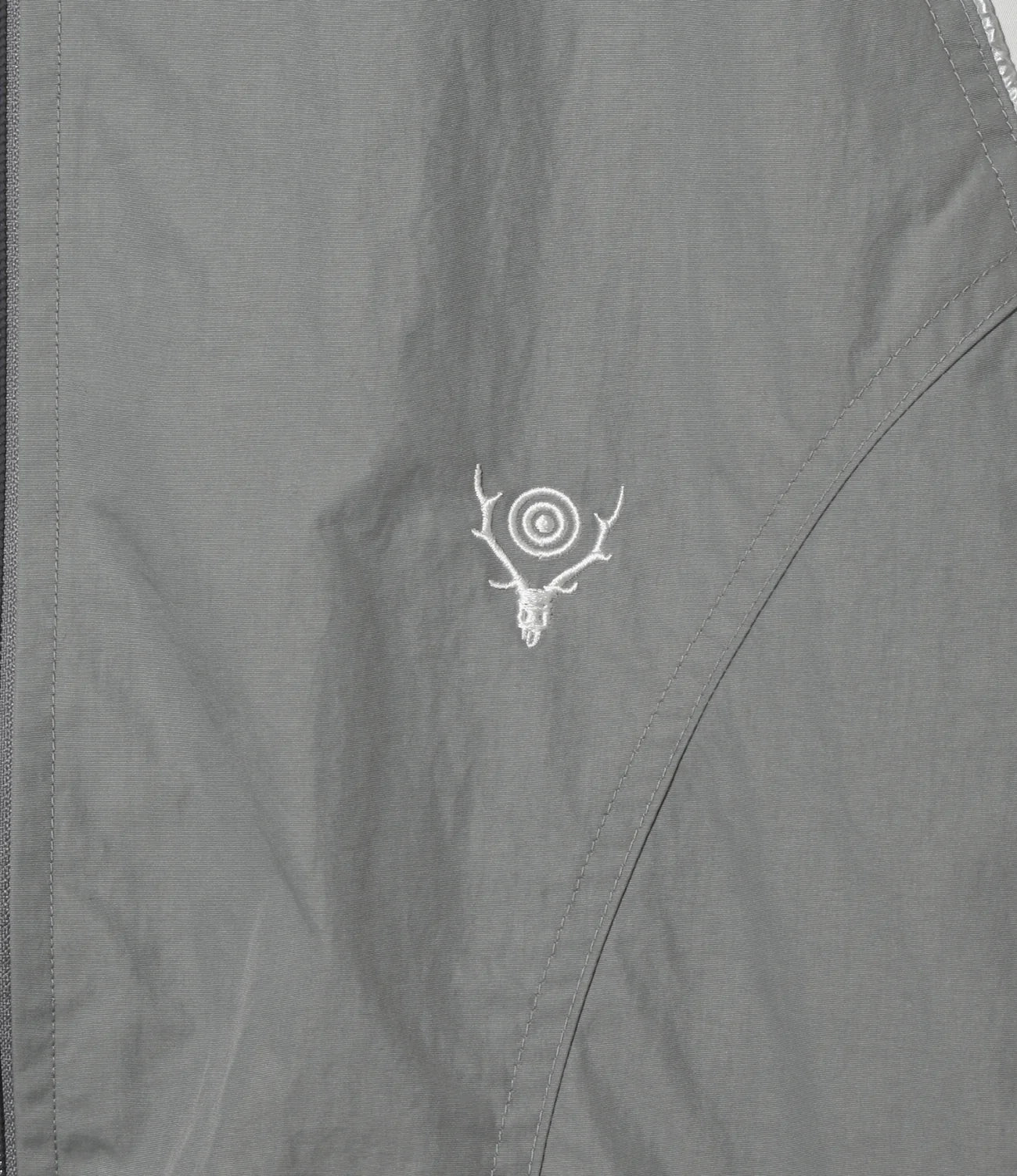 Warm Up Jacket – Grey Nylon Tussah
