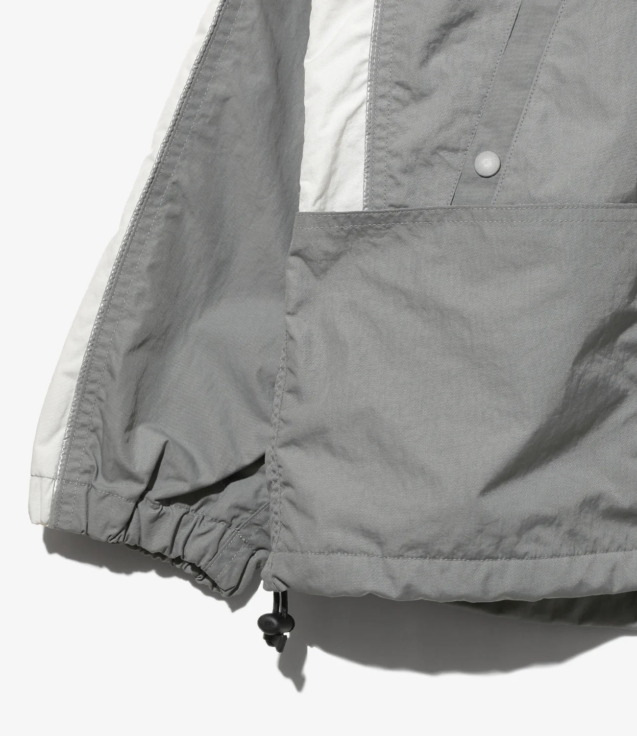 Warm Up Jacket – Grey Nylon Tussah