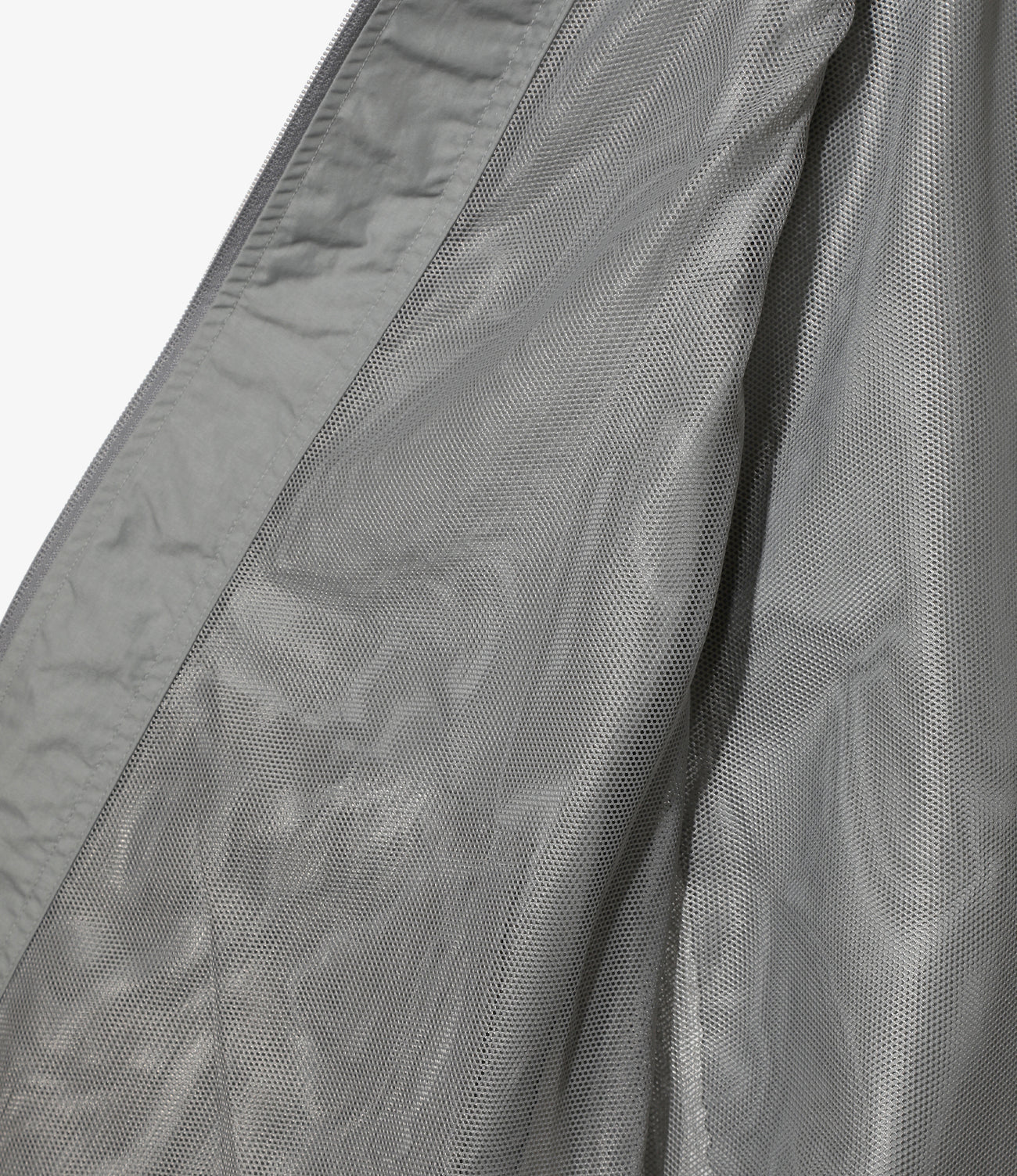 Warm Up Jacket – Grey Nylon Tussah