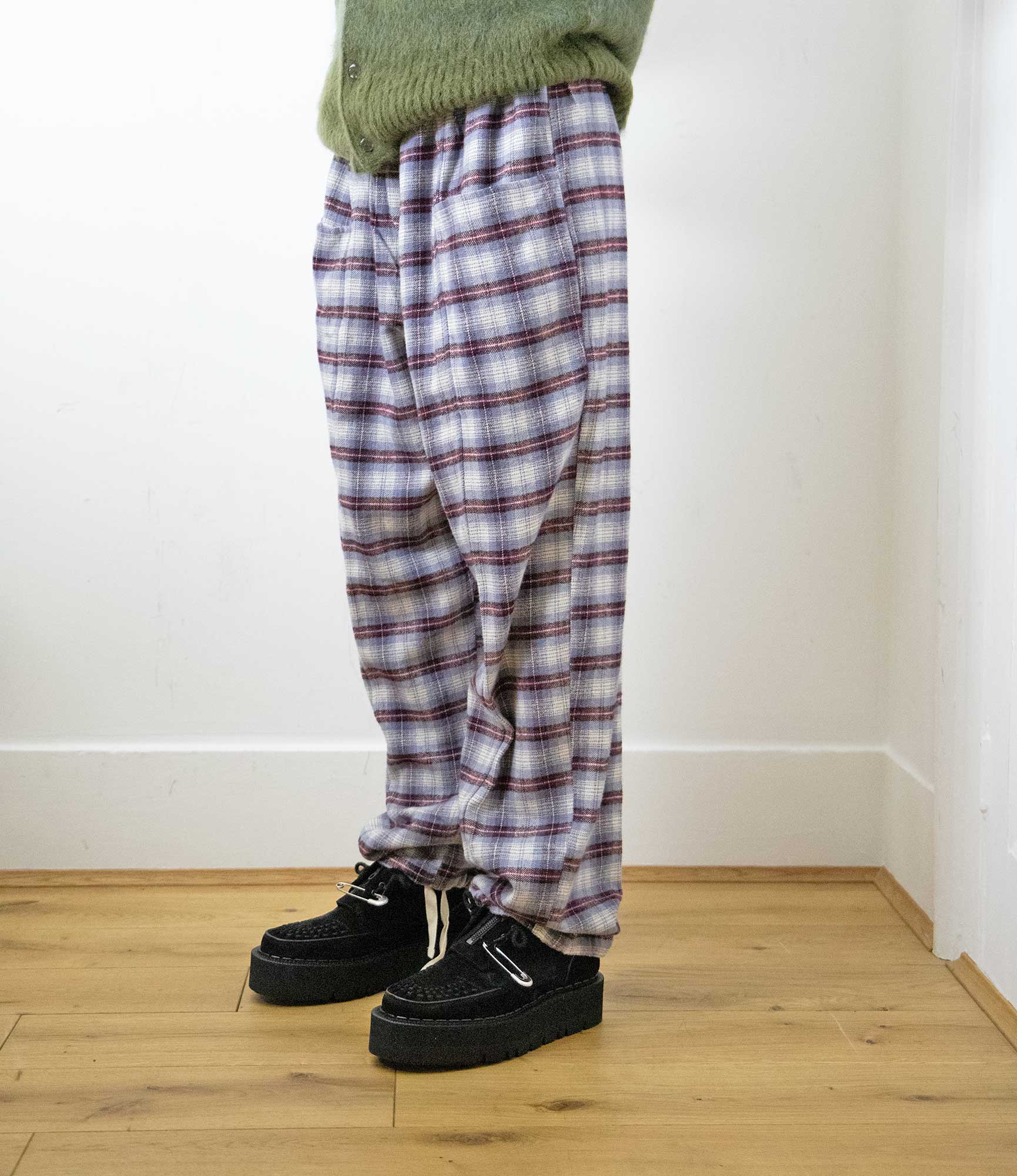 South2 West8 Army String Pant - Flannel Twill / Plaid - Lavender/Bordeaux