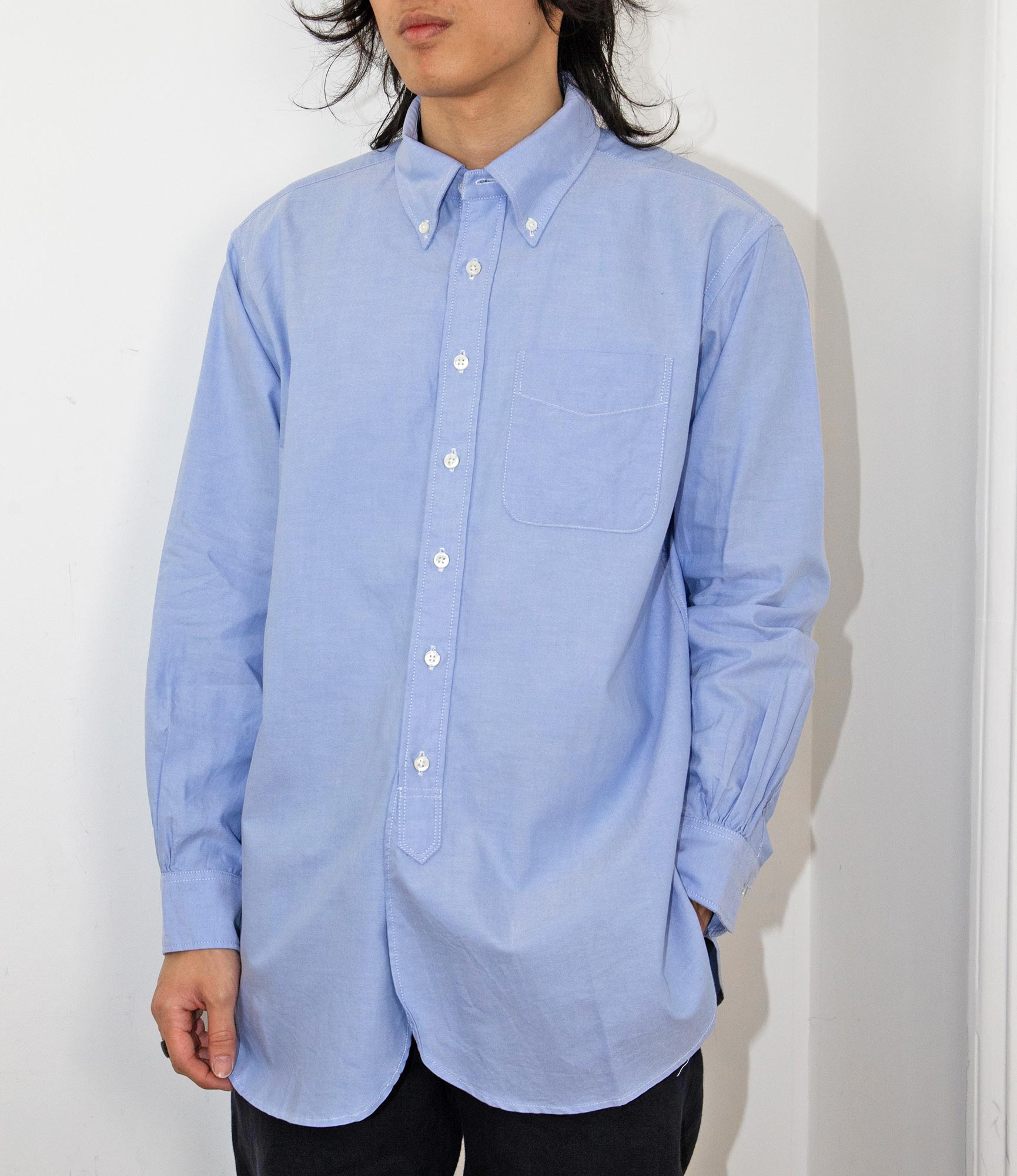 Engineered Garments 19 Century BD Shirt - Blue Cotton Oxford